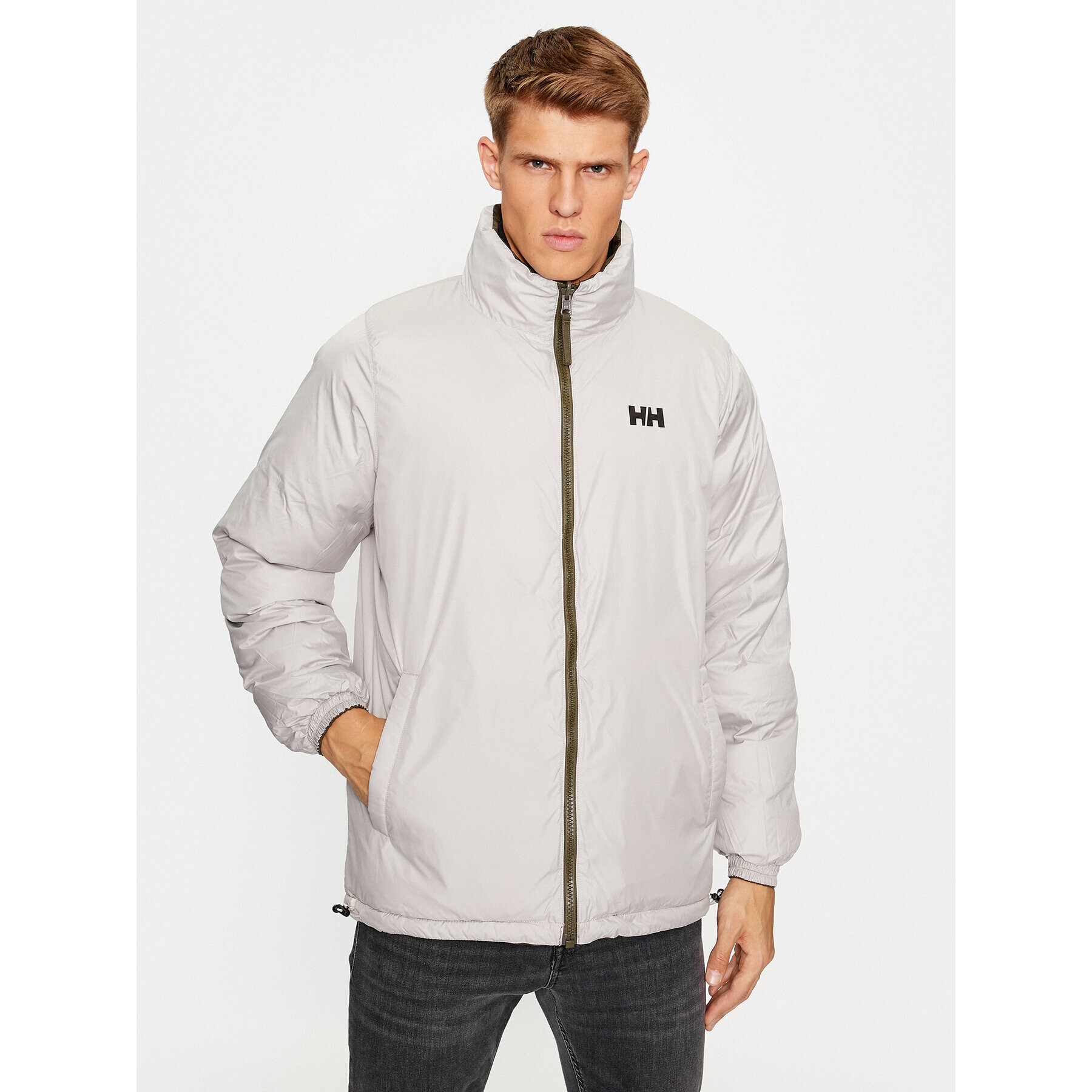 Helly Hansen Vatovaná bunda Yu 23 Reversible Puffer 54060 Kaki Regular Fit - Pepit.sk