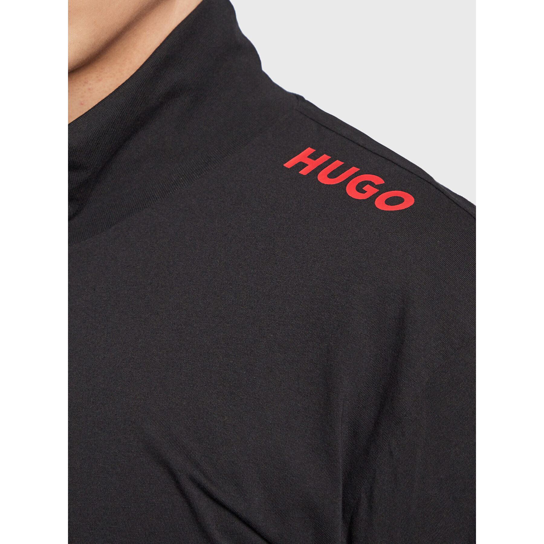 Hugo Mikina Labelled 50487782 Čierna Relaxed Fit - Pepit.sk