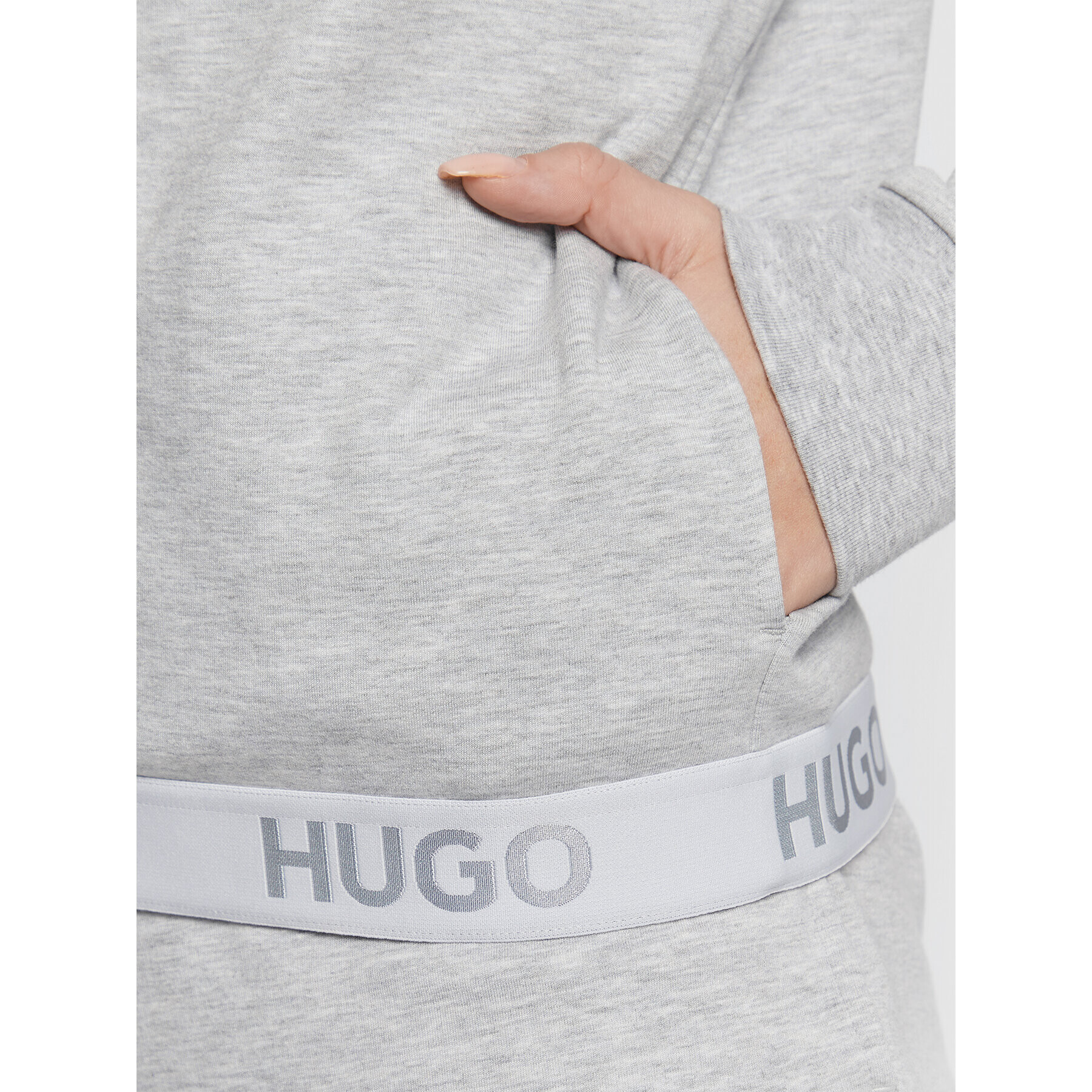 Hugo Mikina Sporty Log 50480568 Sivá Regular Fit - Pepit.sk