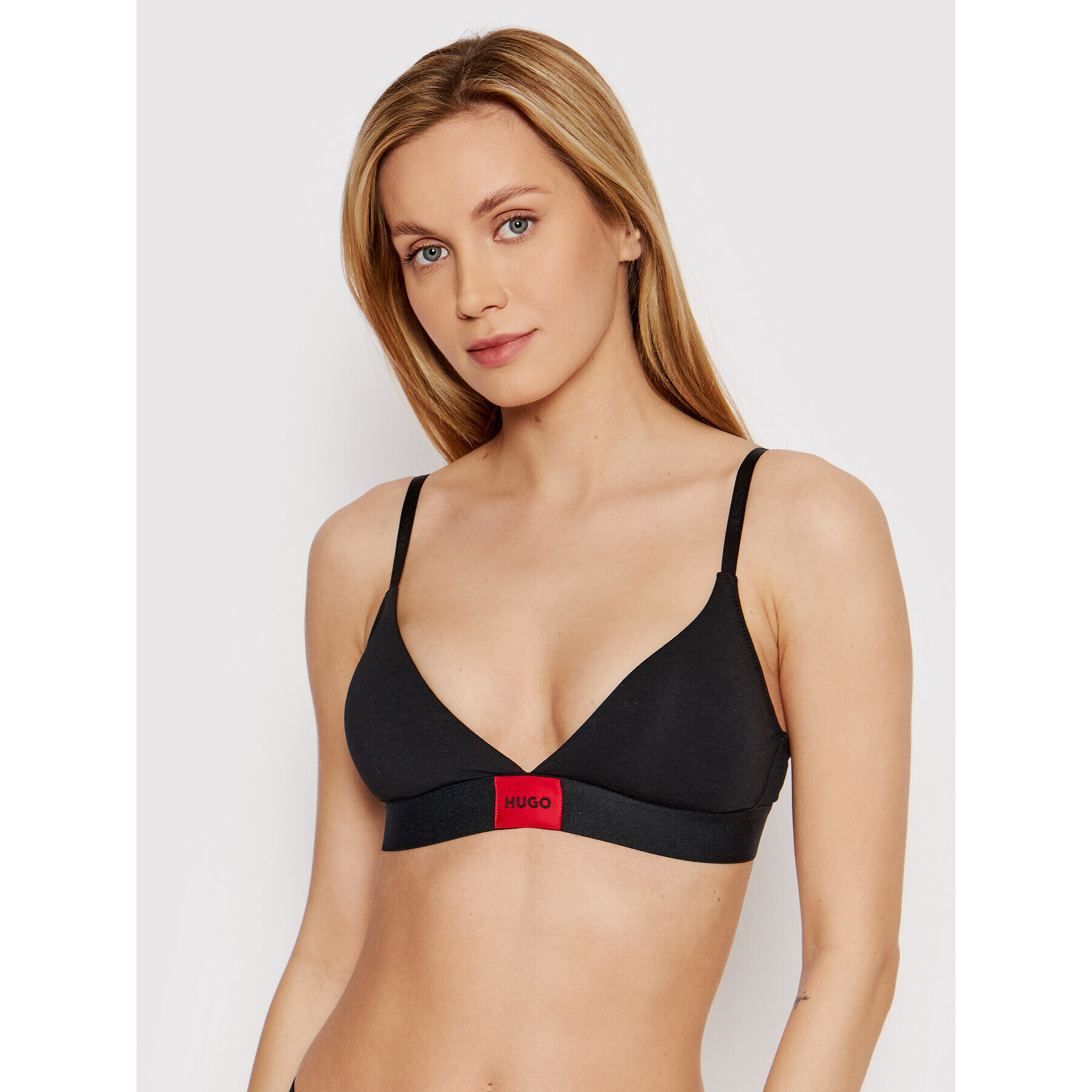 Hugo Podprsenka Bralette Triangle Red Label 50469647 Čierna - Pepit.sk