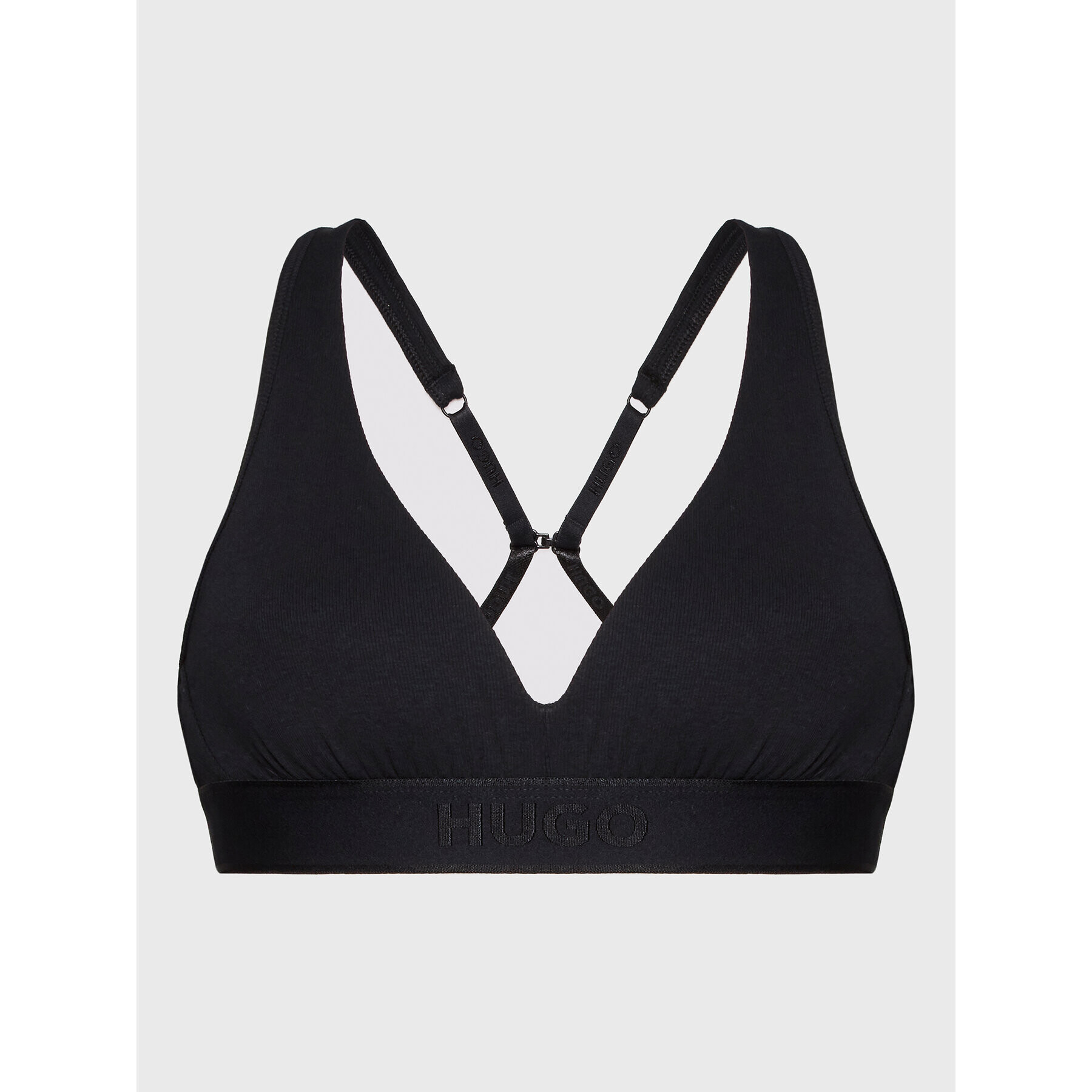 Hugo Podprsenka Bralette Triangle Rib 50475537 Čierna - Pepit.sk