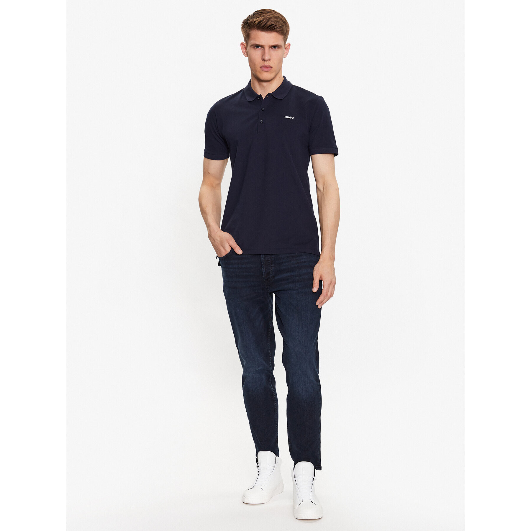 Hugo Polokošeľa 50470547 Tmavomodrá Slim Fit - Pepit.sk