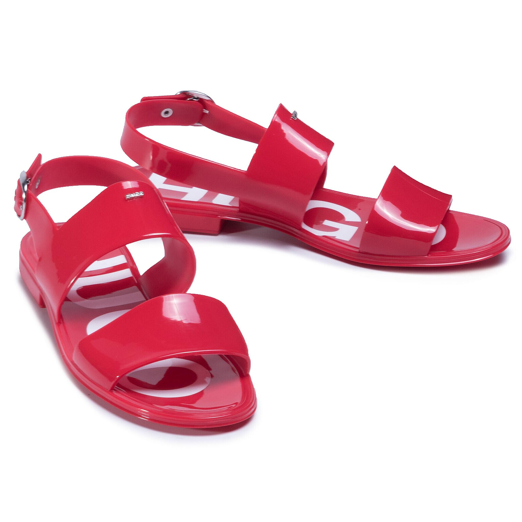 Hugo Sandále Emma Stripe Sandal 50435374 10228260 01 Červená - Pepit.sk