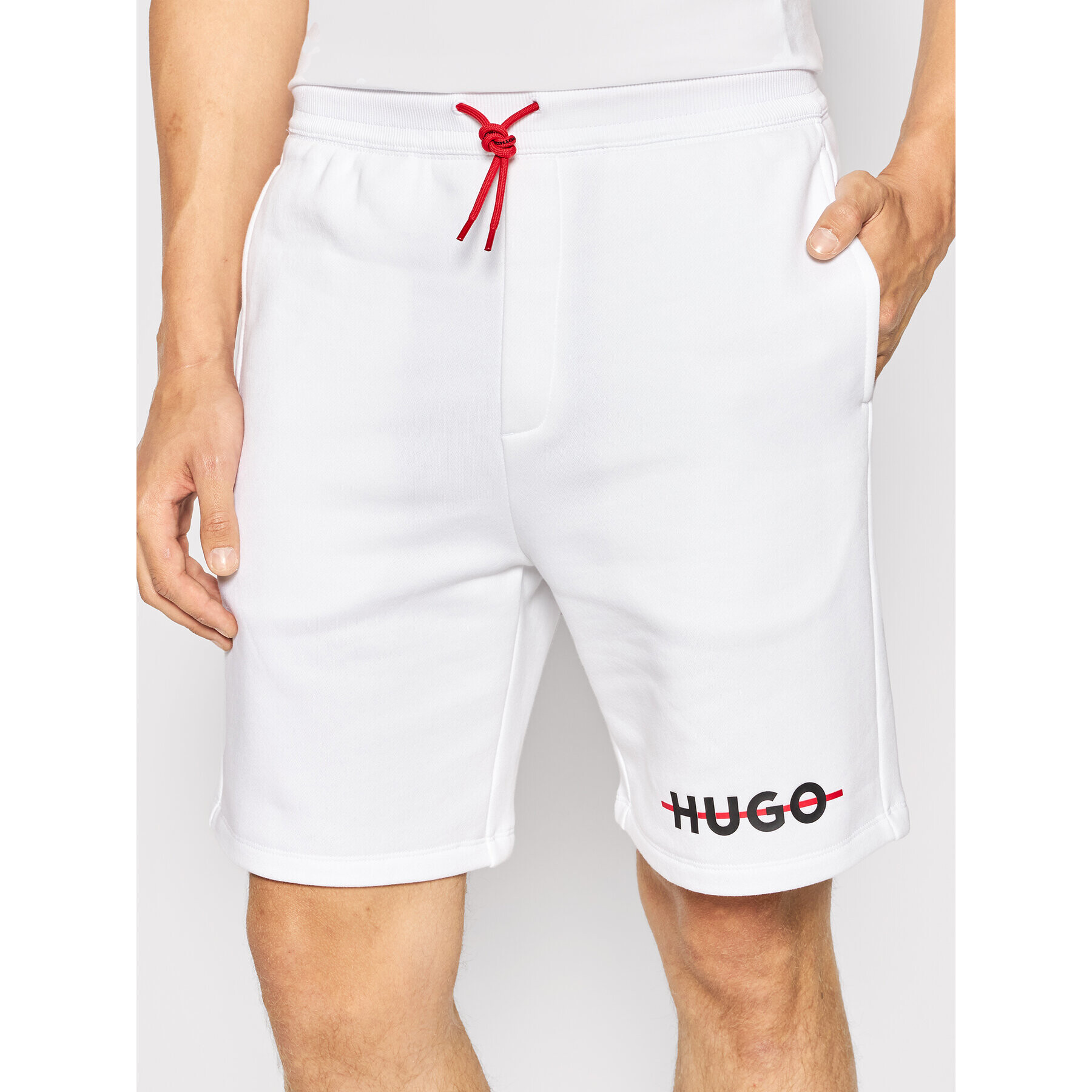 Hugo Športové kraťasy Dedford 50481138 Biela Regular Fit - Pepit.sk