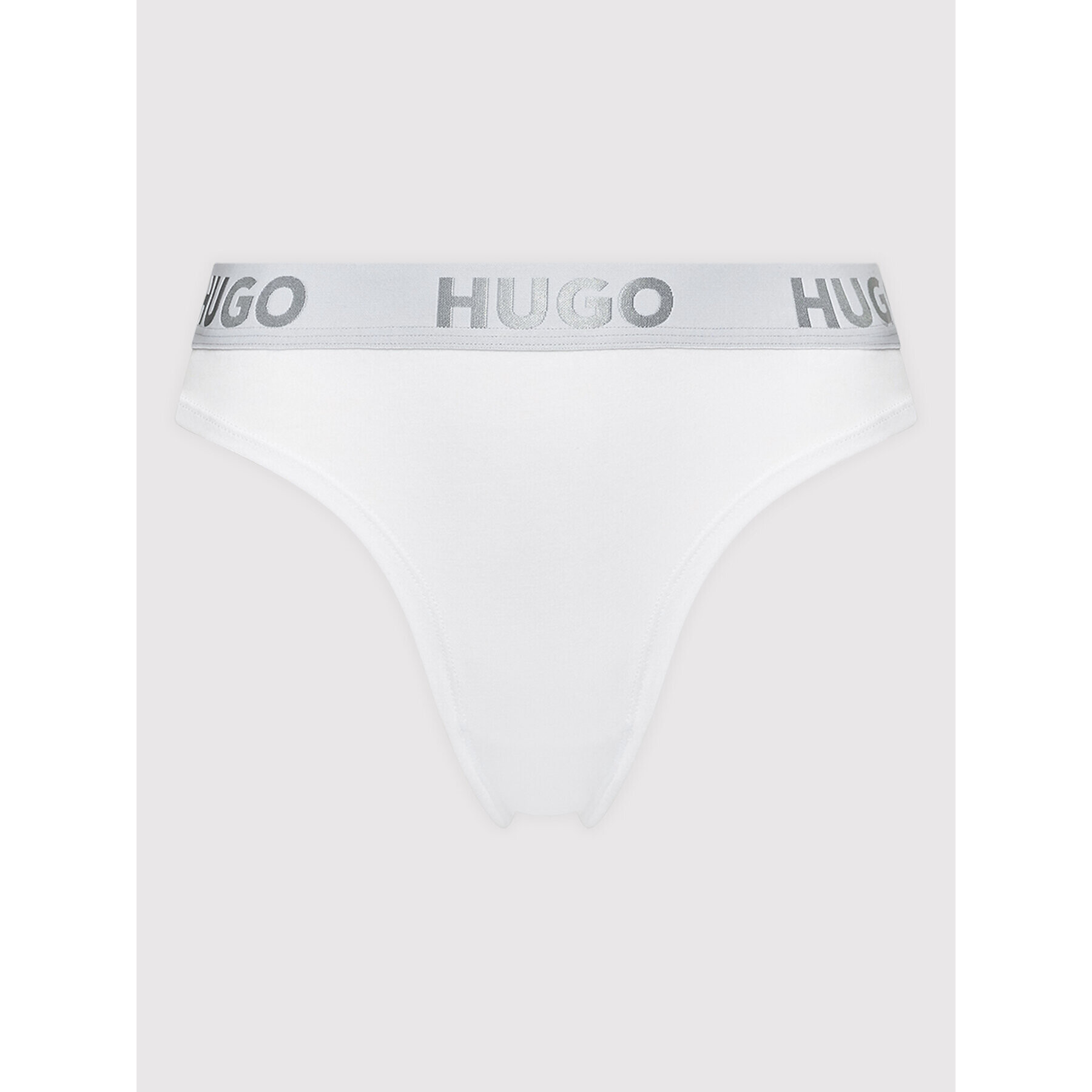 Hugo Stringové nohavičky Thong Sporty Logo 50469651 Biela - Pepit.sk