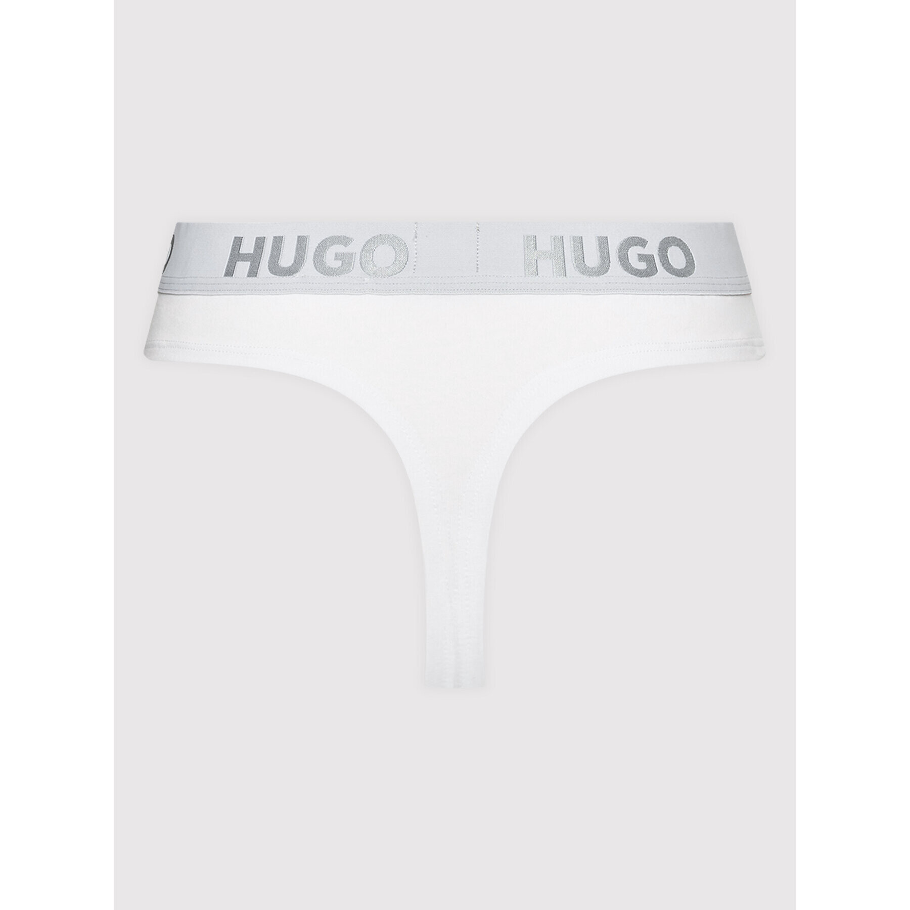 Hugo Stringové nohavičky Thong Sporty Logo 50469651 Biela - Pepit.sk