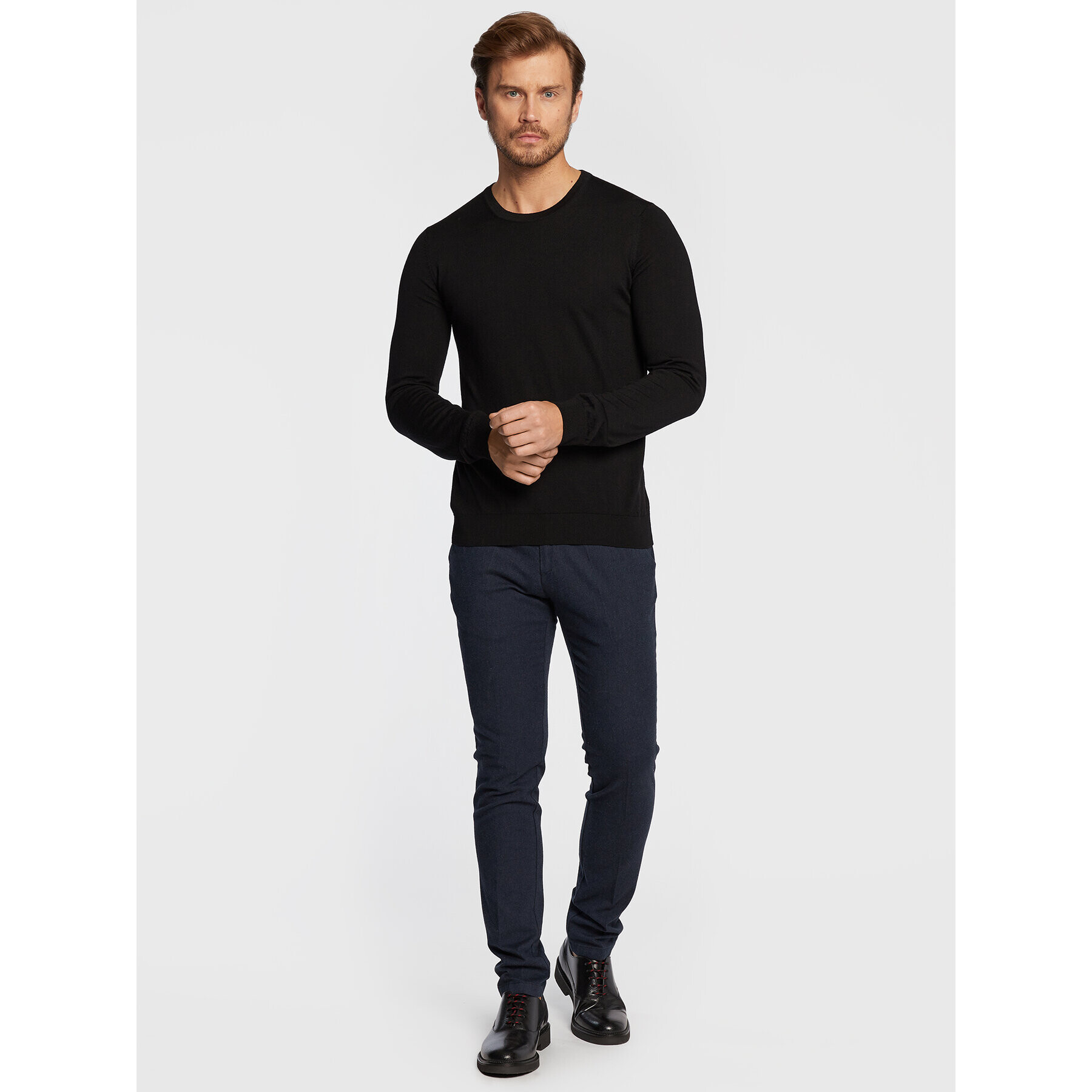 Hugo Sveter San Cedric-M1 50476832 Čierna Slim Fit - Pepit.sk