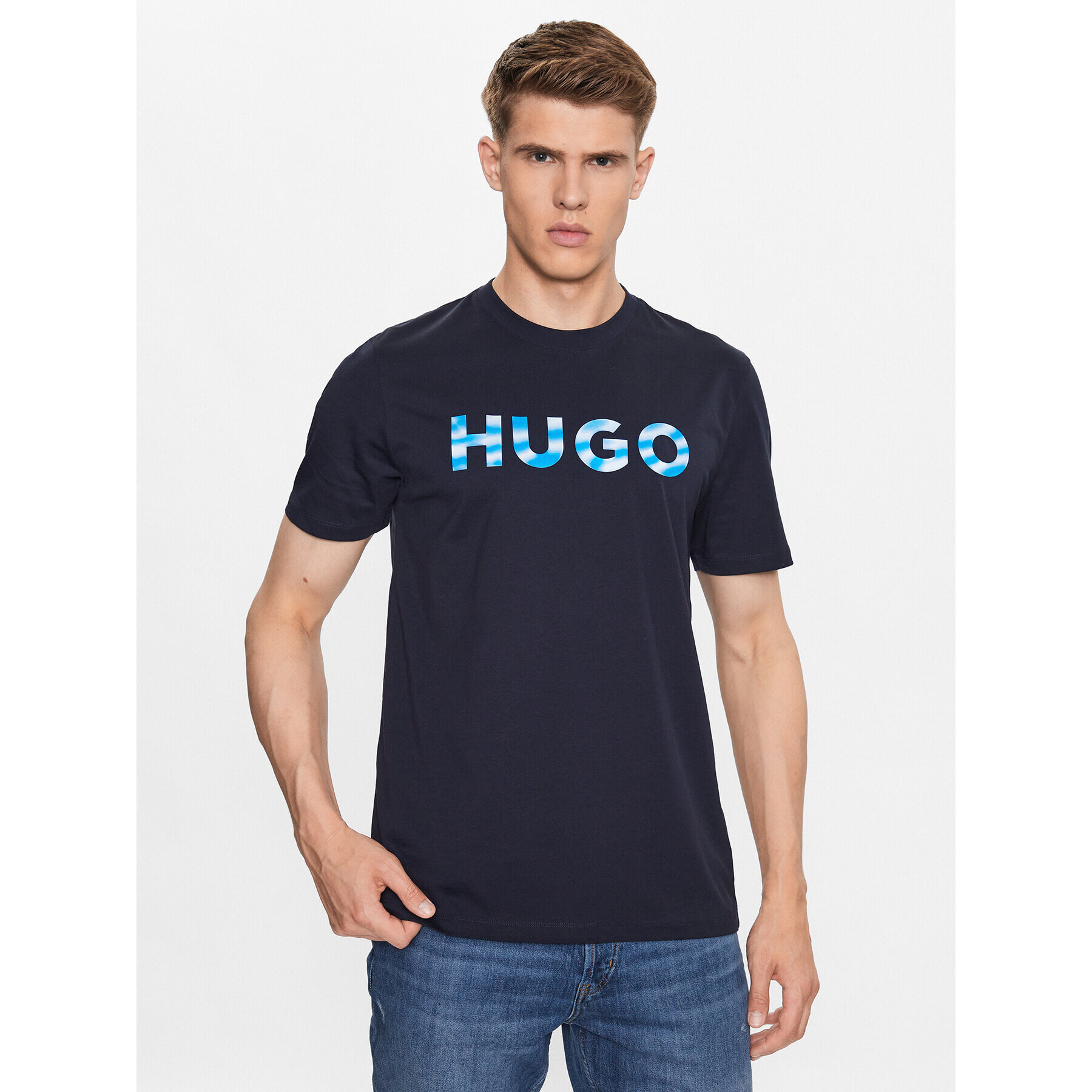 Hugo Tričko 50489662 Tmavomodrá Regular Fit - Pepit.sk