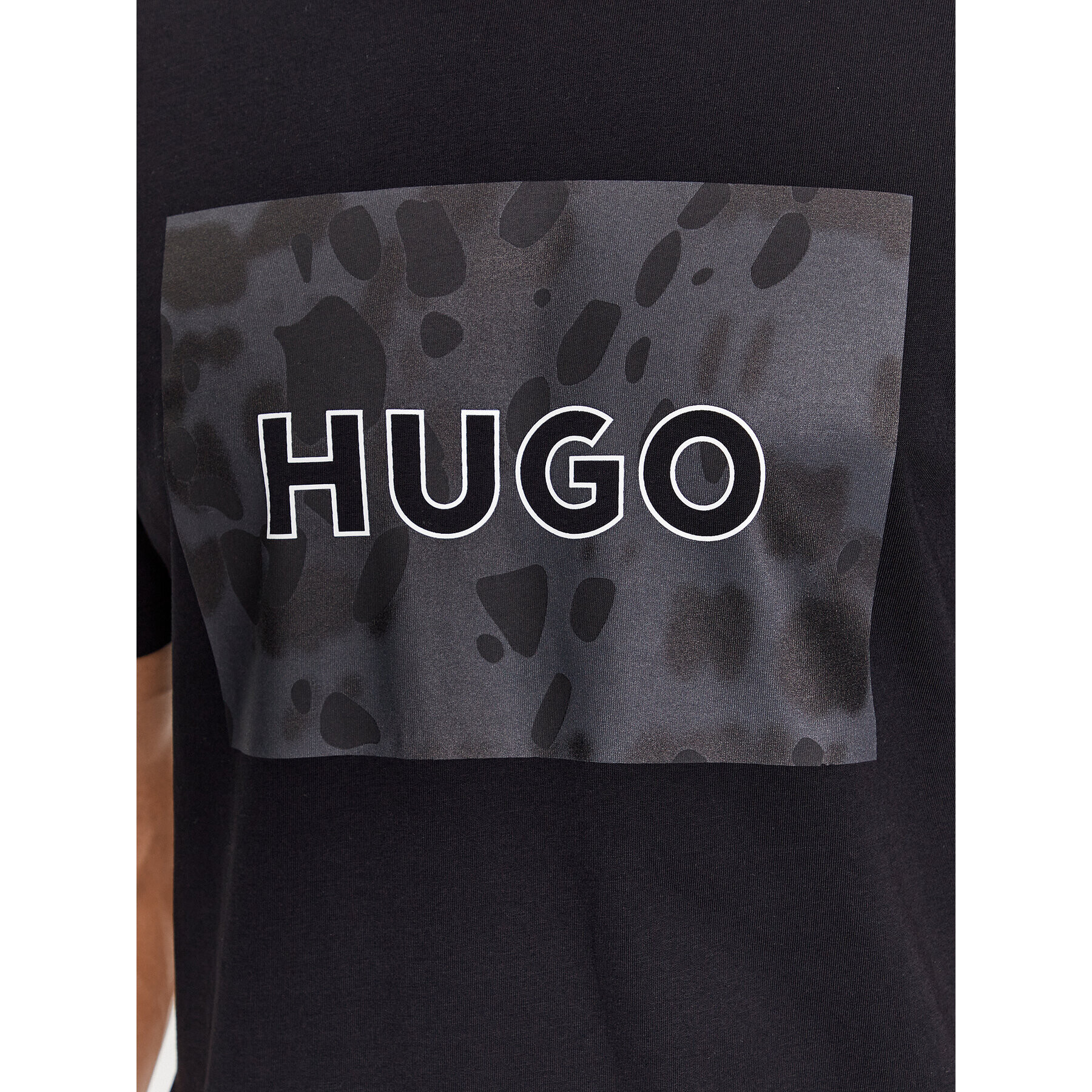 Hugo Tričko Dulive 50498220 Čierna Regular Fit - Pepit.sk