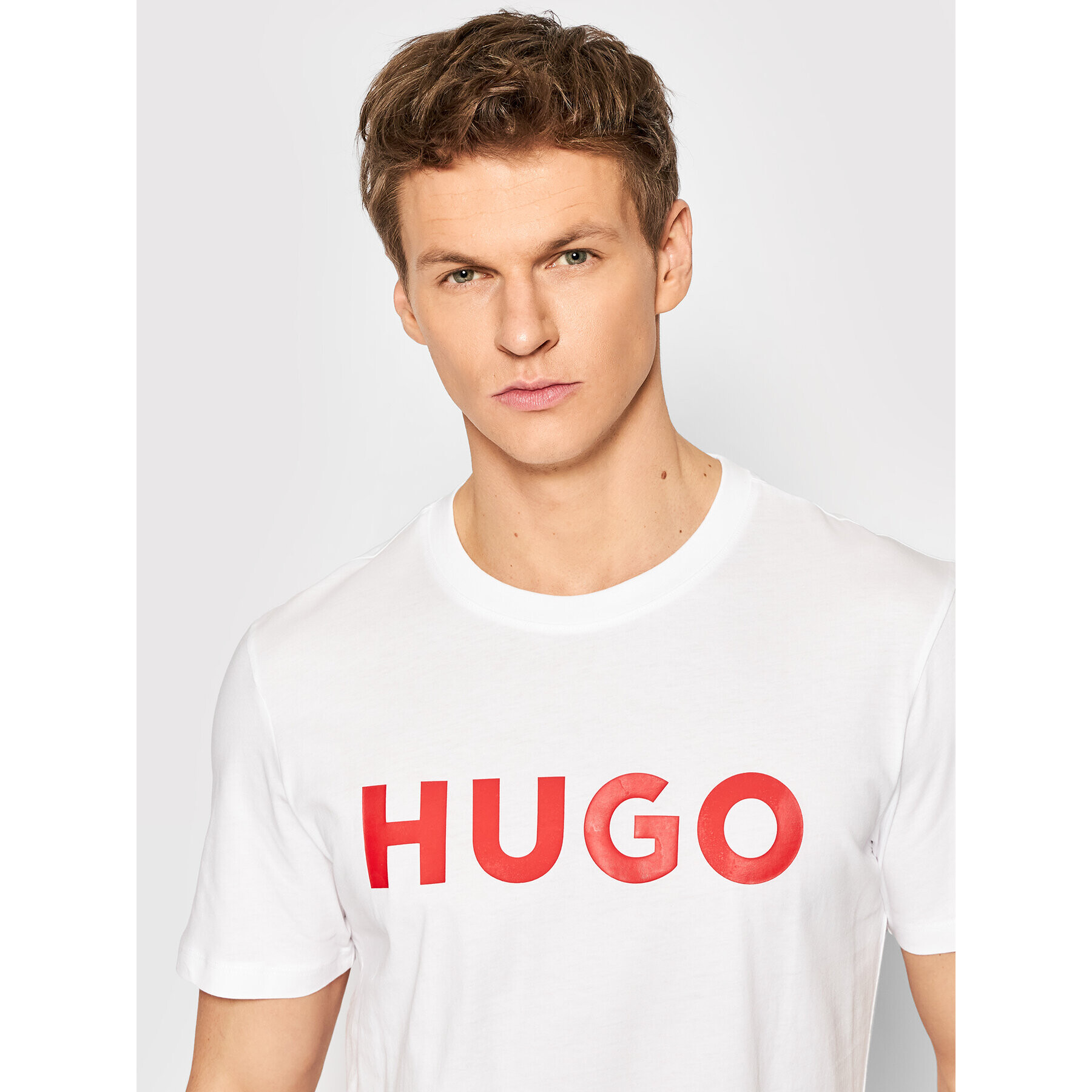 Hugo Tričko Dulivio 50467556 Biela Regular Fit - Pepit.sk