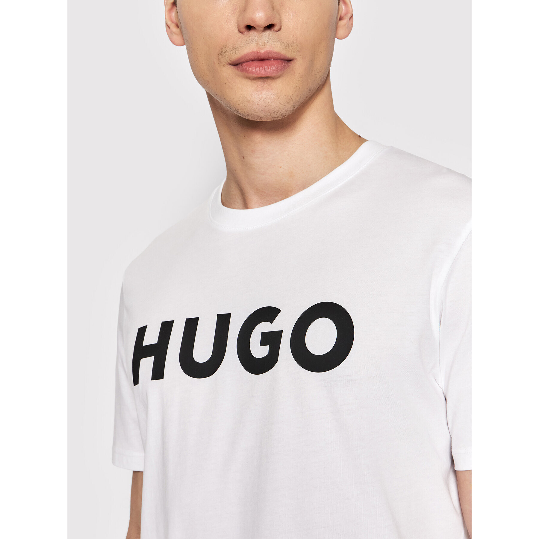 Hugo Tričko Dulivio 50467556 Biela Regular Fit - Pepit.sk