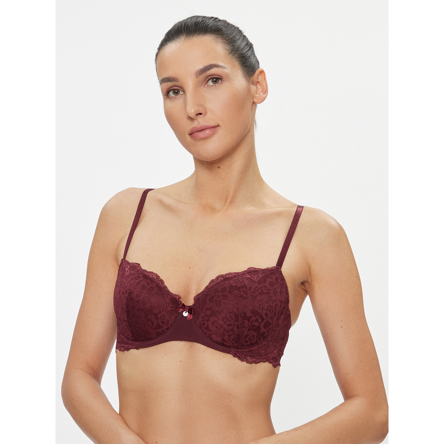 Hunkemöller Podprsenka Balconette Marine 202705 Bordová - Pepit.sk