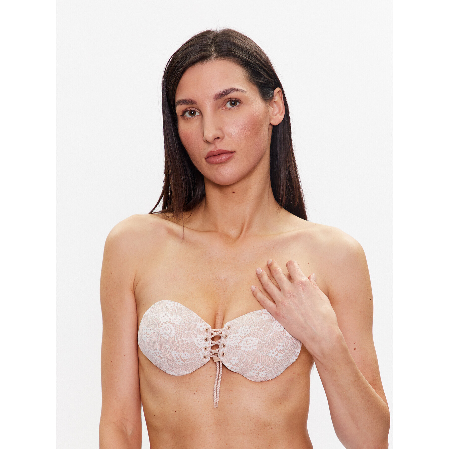 Hunkemöller Podprsenka bez kostíc Stick 202437 Biela - Pepit.sk