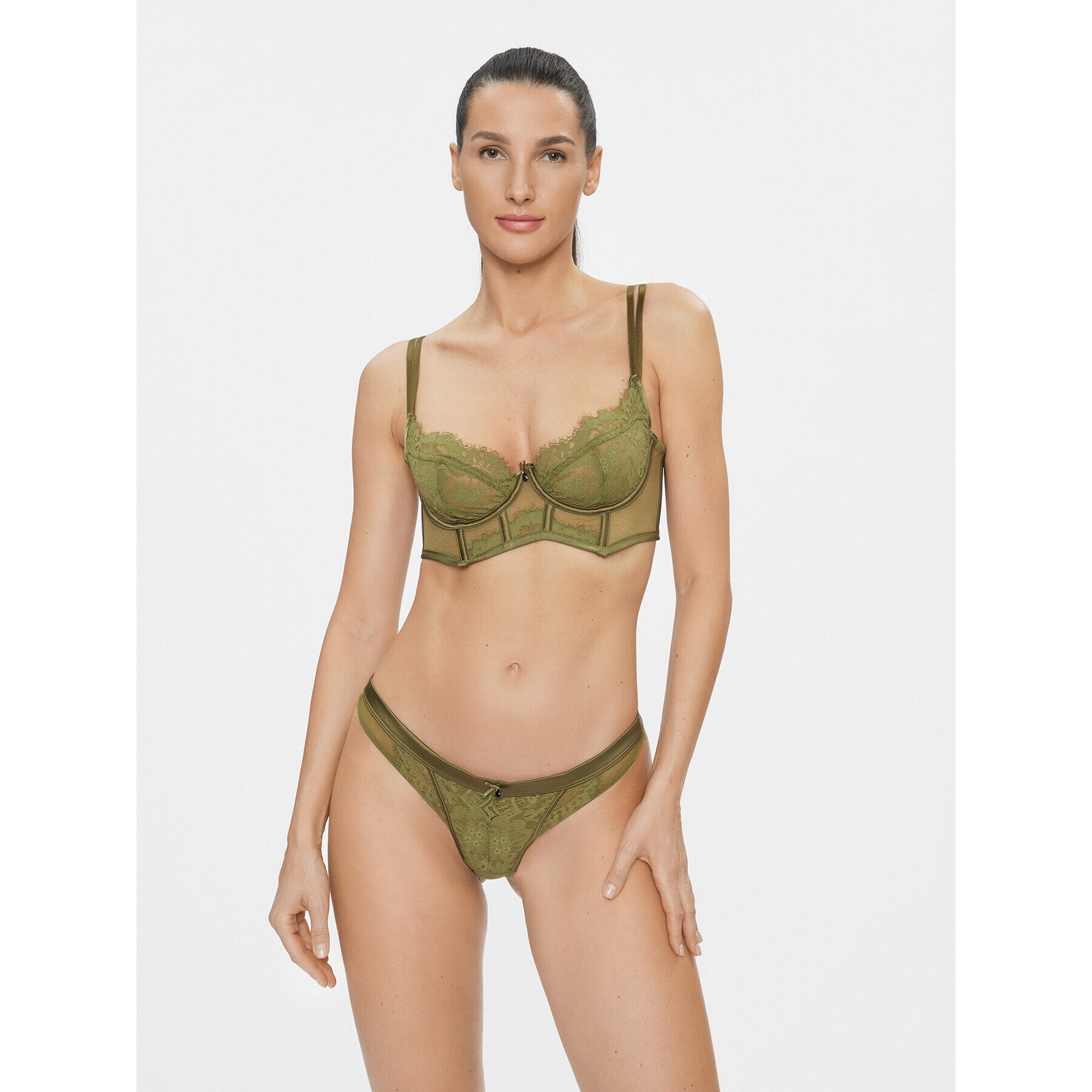 Hunkemöller Podprsenka Bralette Amelie Ud Ll 203526 Zelená - Pepit.sk