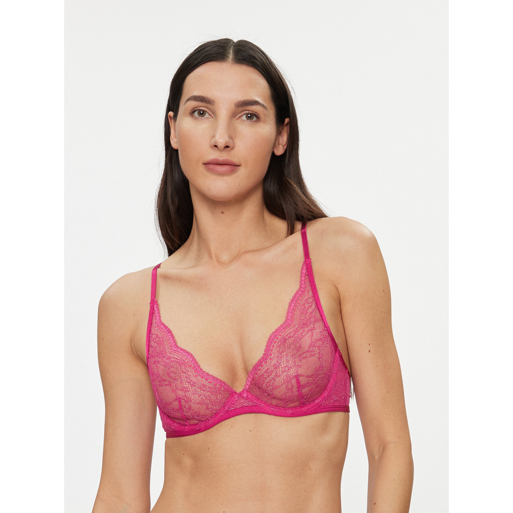 Hunkemöller Podprsenka Bralette Isabelle Sparkle Up 203589 Ružová - Pepit.sk