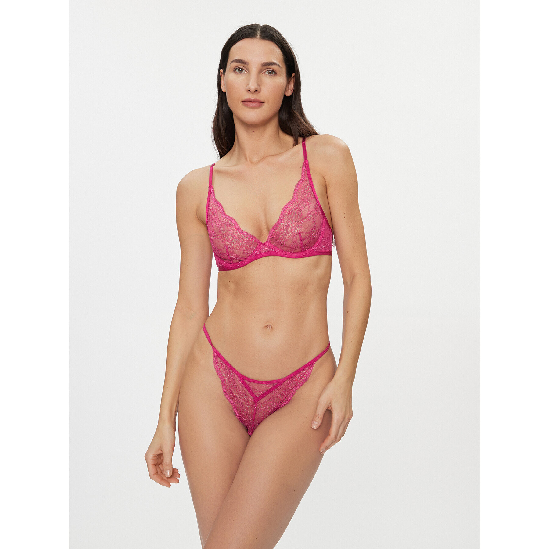 Hunkemöller Podprsenka Bralette Isabelle Sparkle Up 203589 Ružová - Pepit.sk