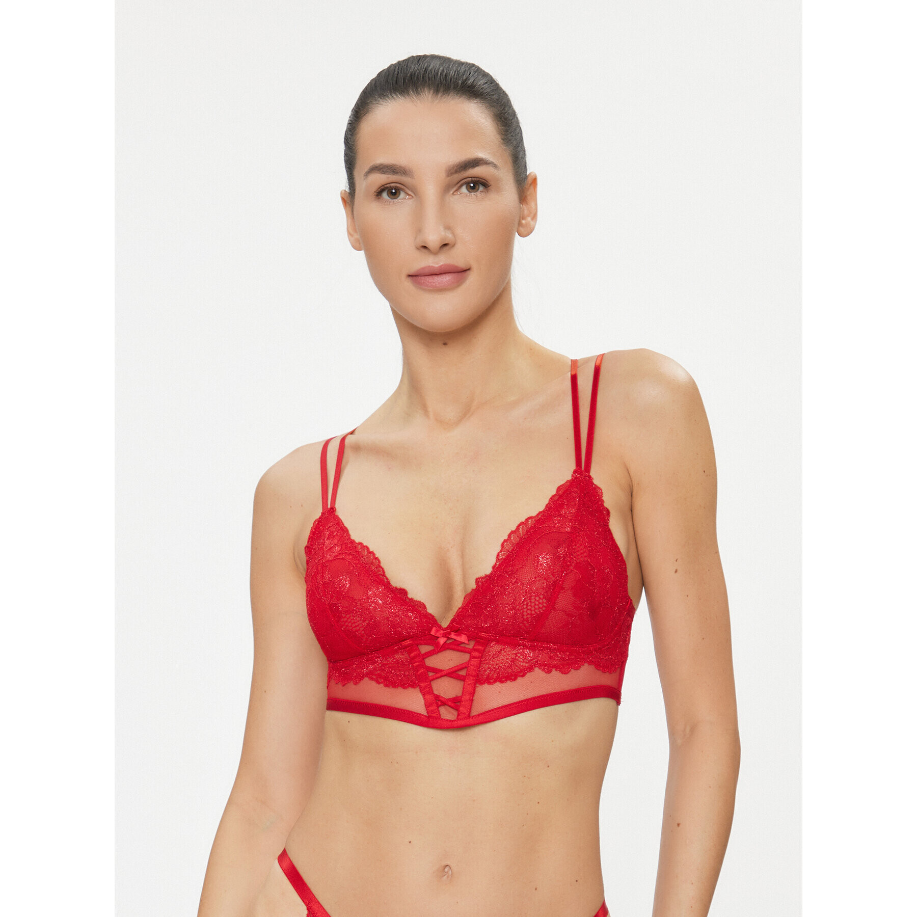 Hunkemöller Podprsenka Bralette Simone Bralette 203649 Červená - Pepit.sk