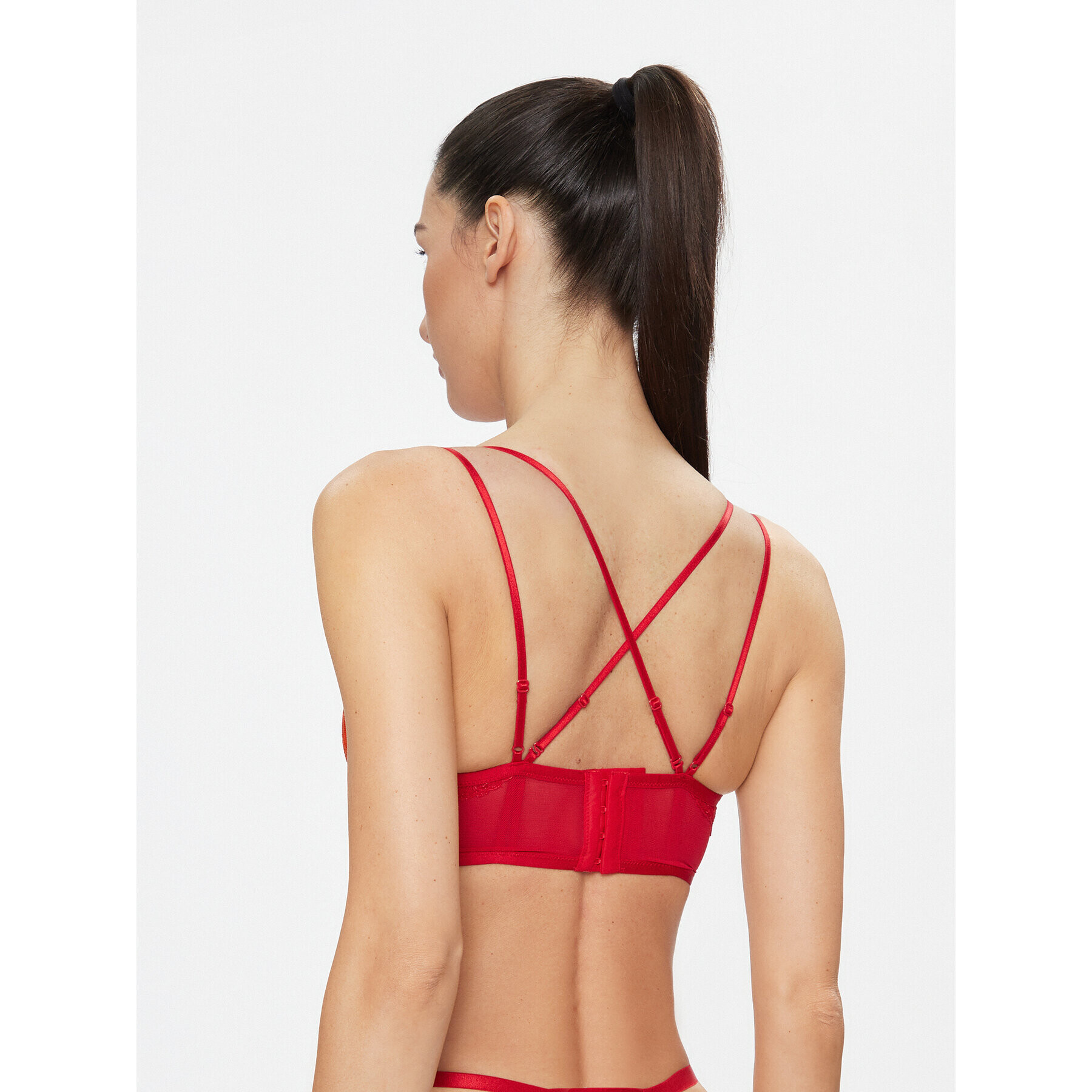 Hunkemöller Podprsenka Bralette Simone Bralette 203649 Červená - Pepit.sk