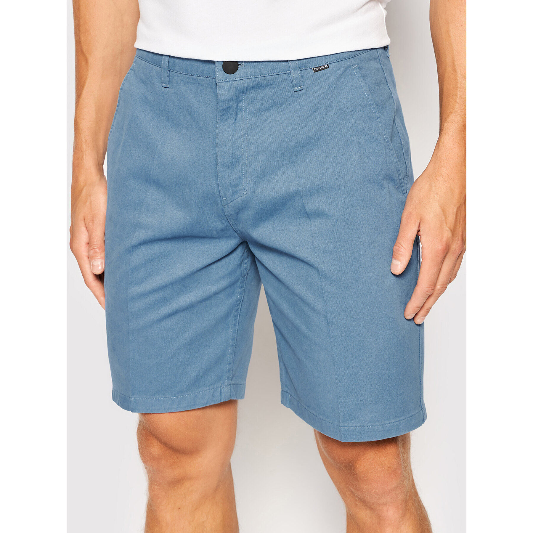 Hurley Bavlnené šortky Pleasure Point MWS0007090 Modrá Regular Fit - Pepit.sk