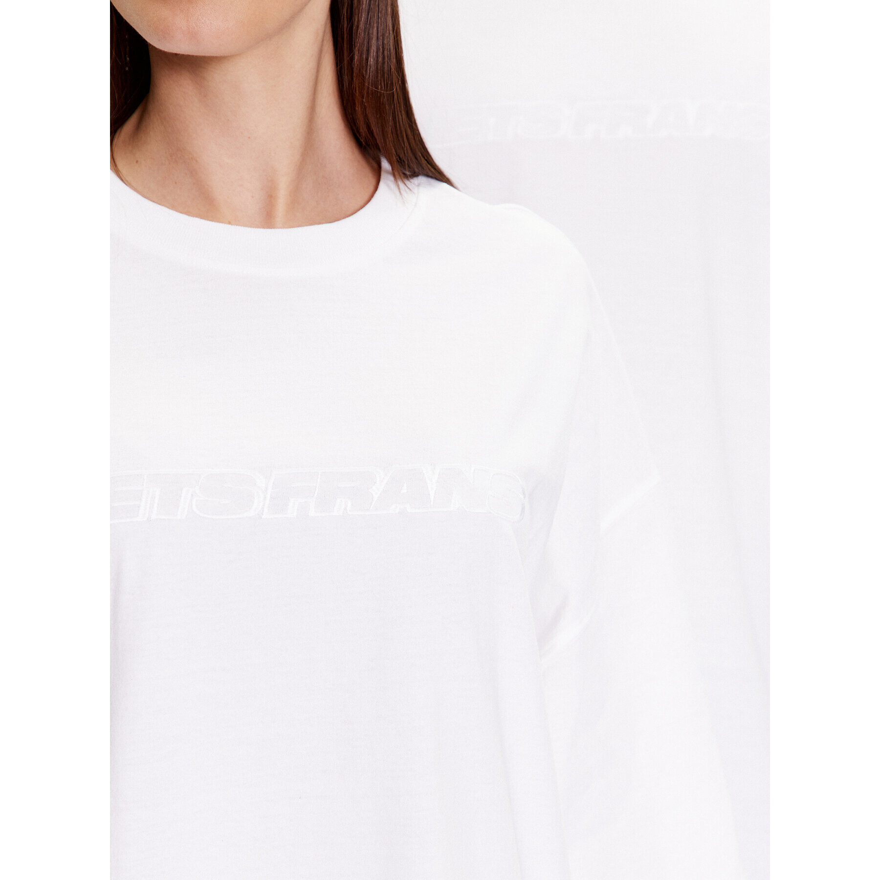 iets frans… Tričko IF TONAL LOGO SS TEE 76555853 Biela Oversize - Pepit.sk