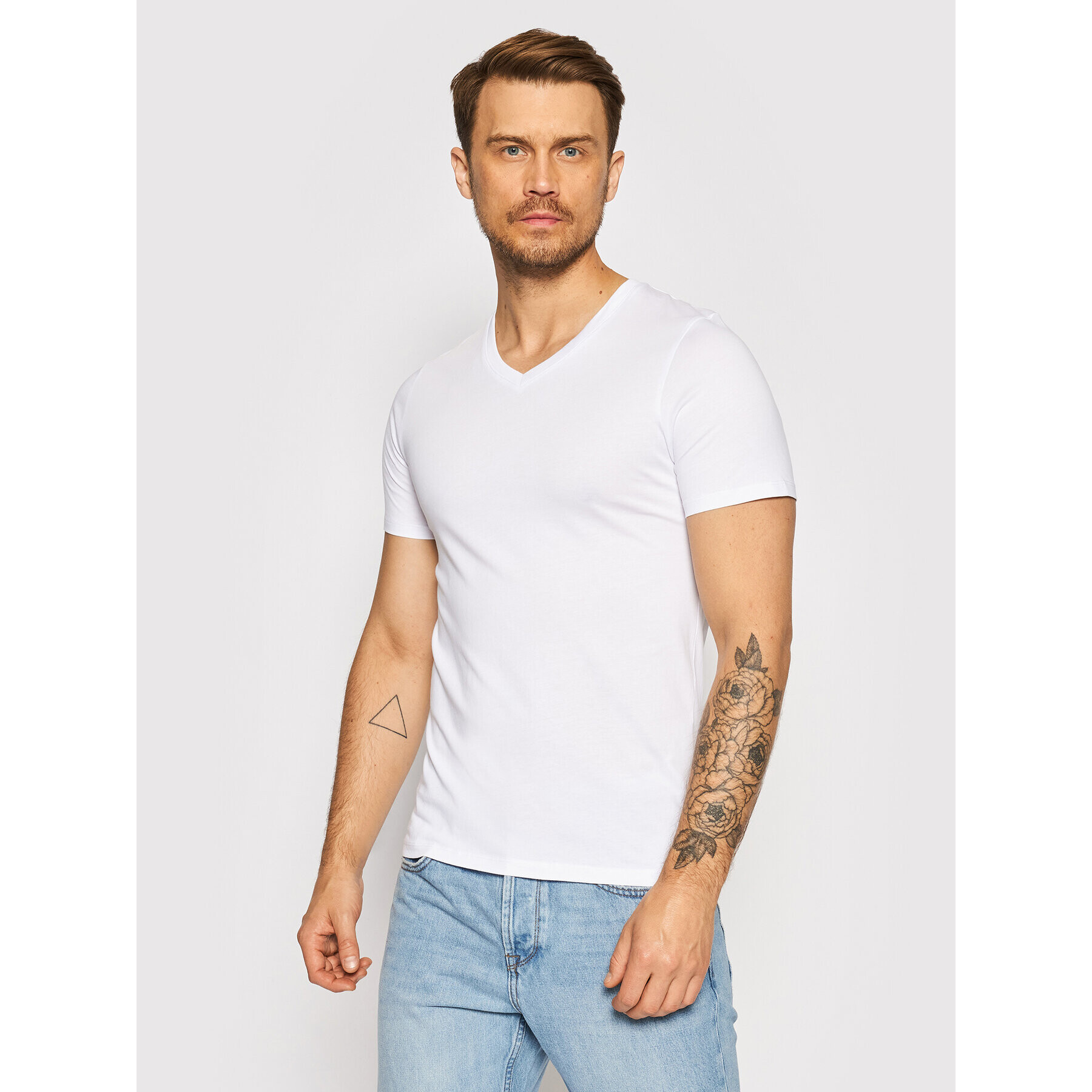 Jack&Jones 2-dielna súprava tričiek Basic 12133914 Biela Regular Fit - Pepit.sk