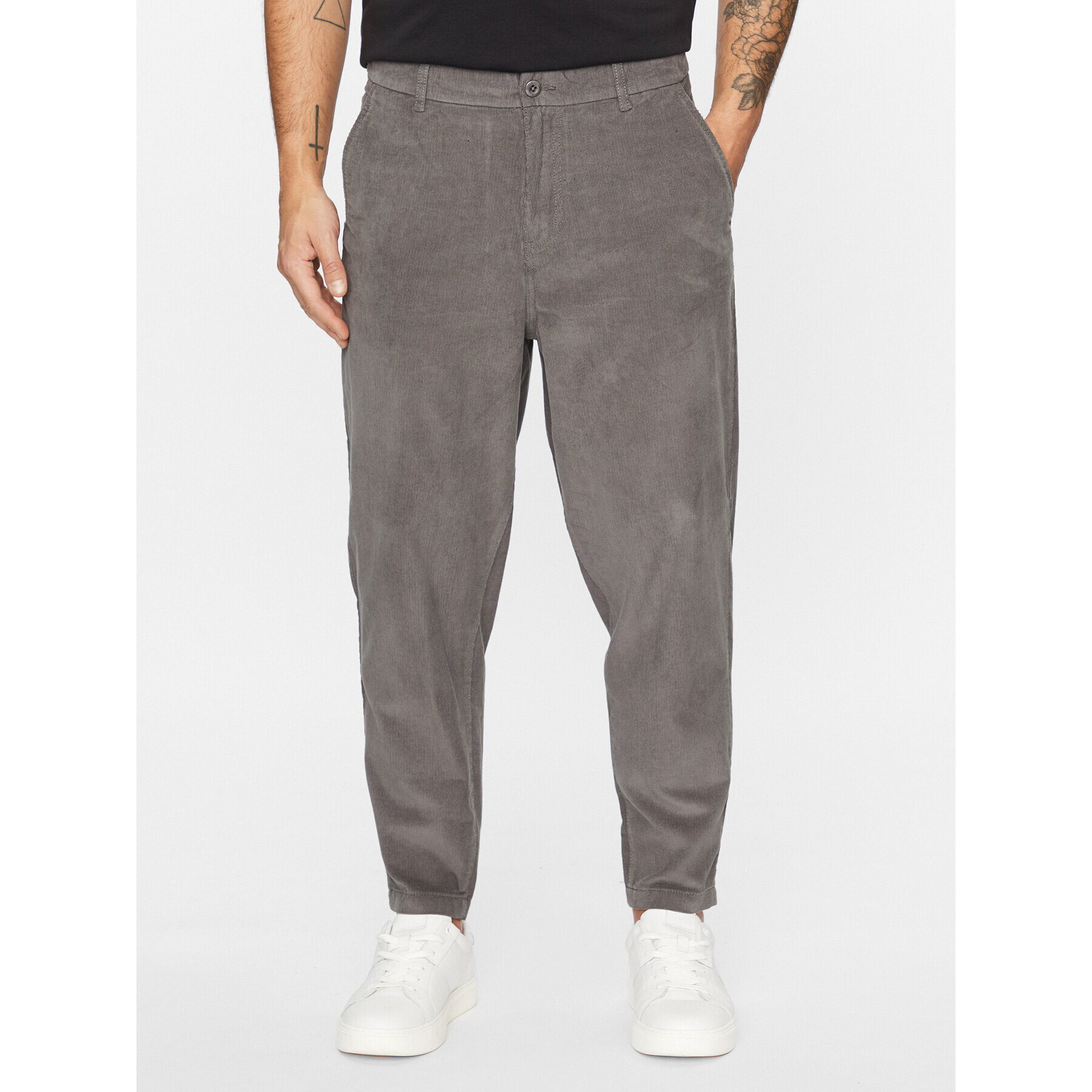 Jack&Jones Bavlnené nohavice 12237547 Sivá Tapered Fit - Pepit.sk