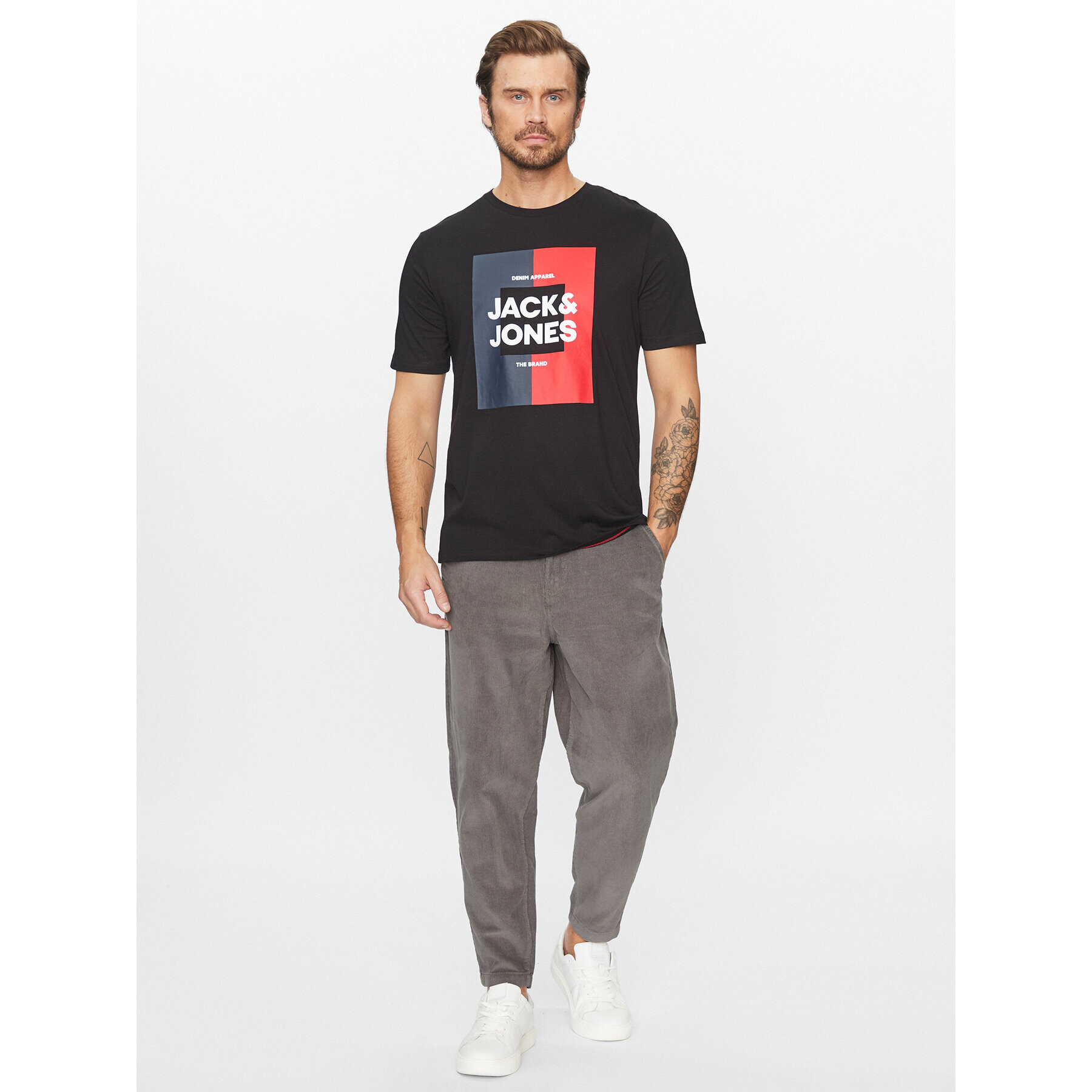 Jack&Jones Bavlnené nohavice 12237547 Sivá Tapered Fit - Pepit.sk