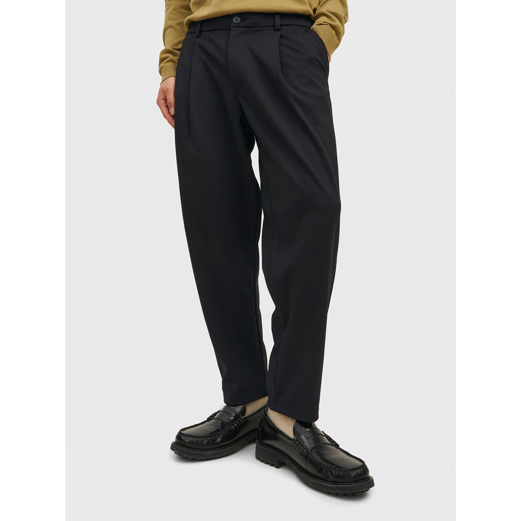 Jack&Jones Bavlnené nohavice Bill 12217533 Čierna Wide Leg - Pepit.sk