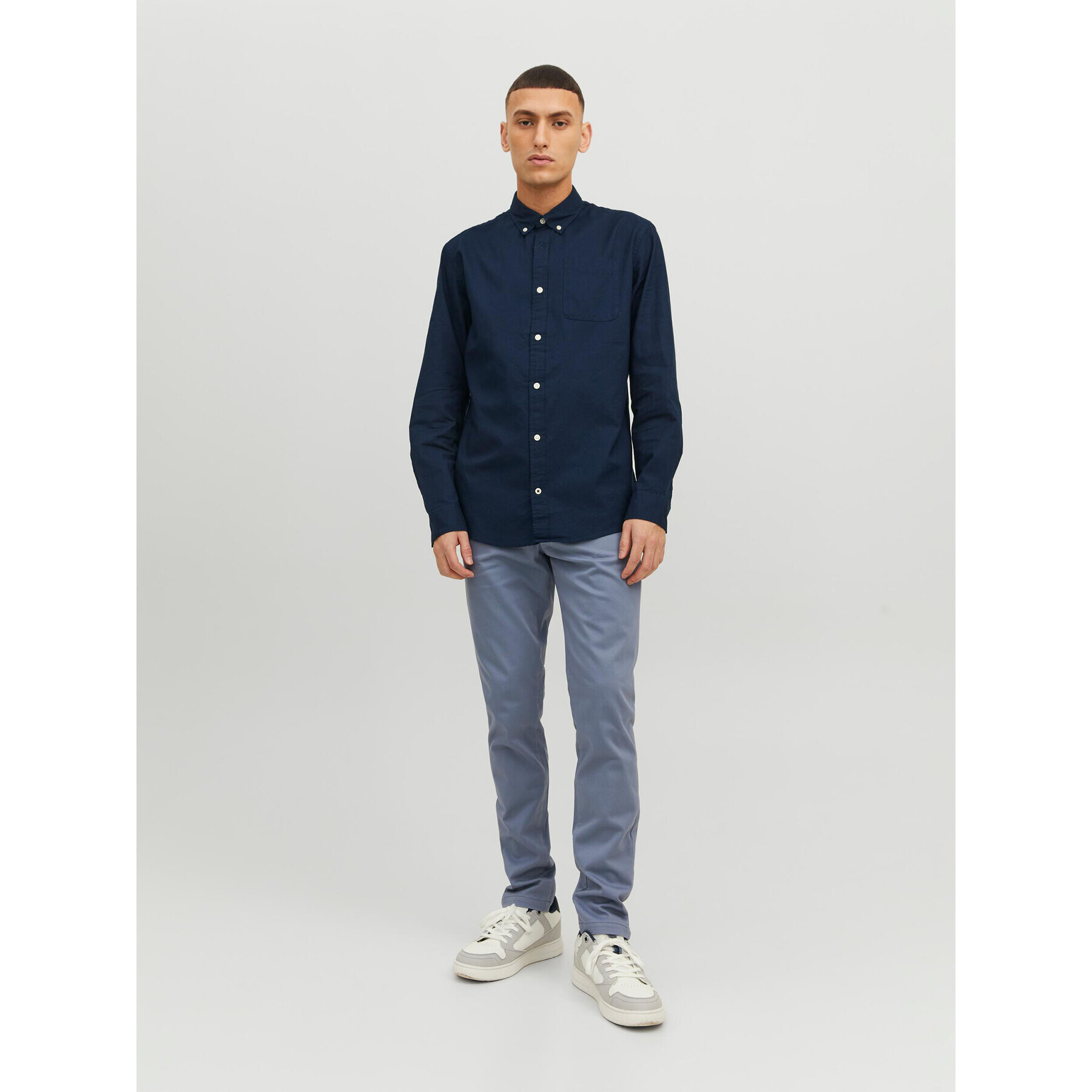 Jack&Jones Bavlnené nohavice Marco 12150148 Modrá Slim Fit - Pepit.sk