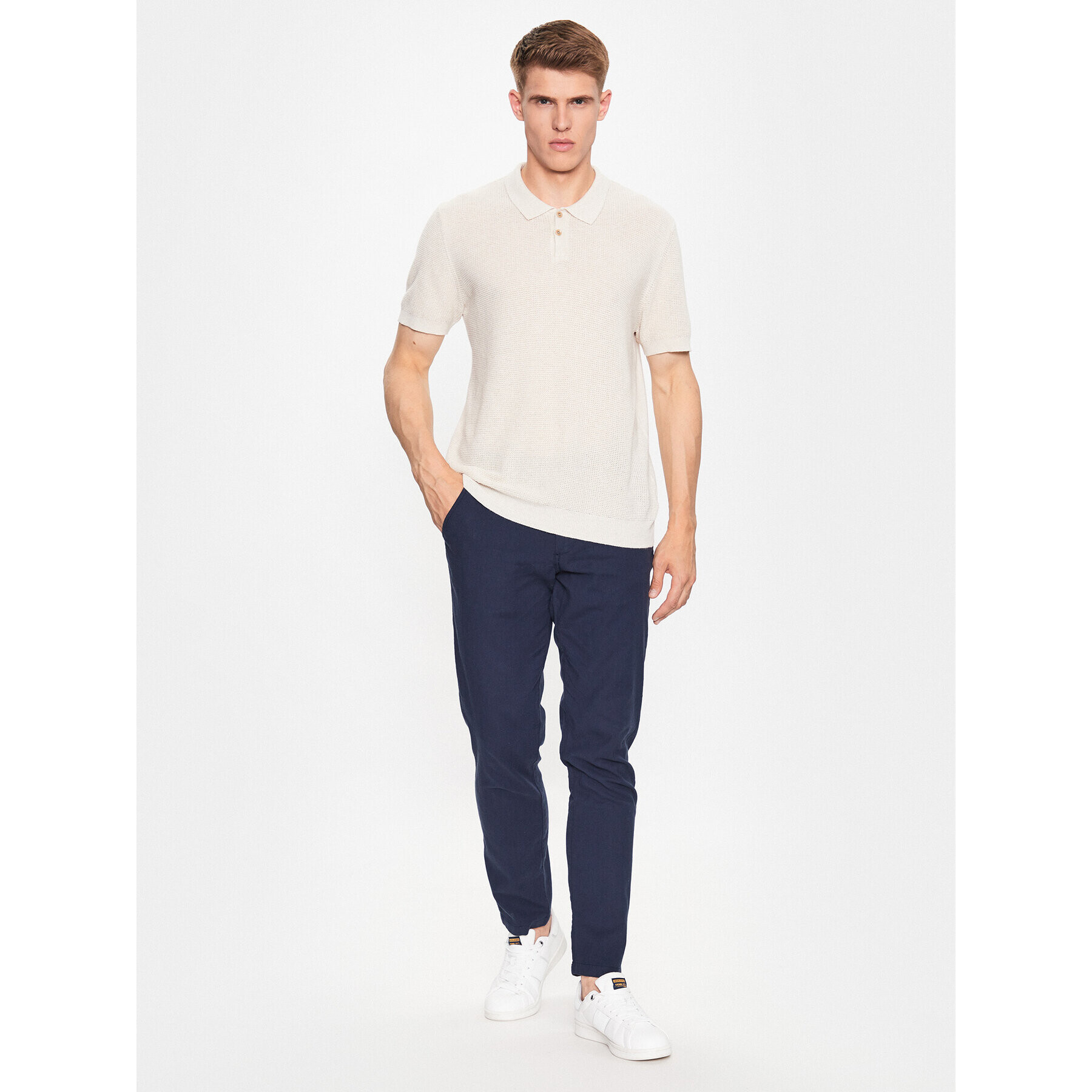 Jack&Jones Bavlnené nohavice Tollie 12229227 Tmavomodrá Regular Fit - Pepit.sk