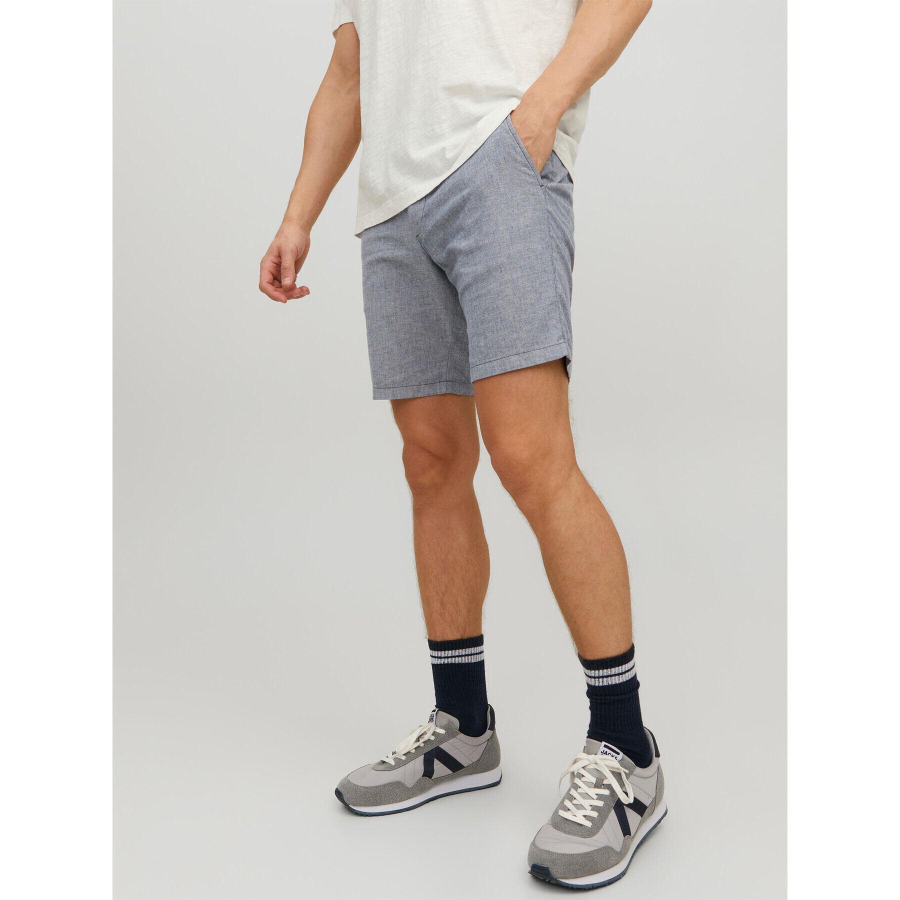 Jack&Jones Bavlnené šortky Dave 12229629 Modrá Regular Fit - Pepit.sk