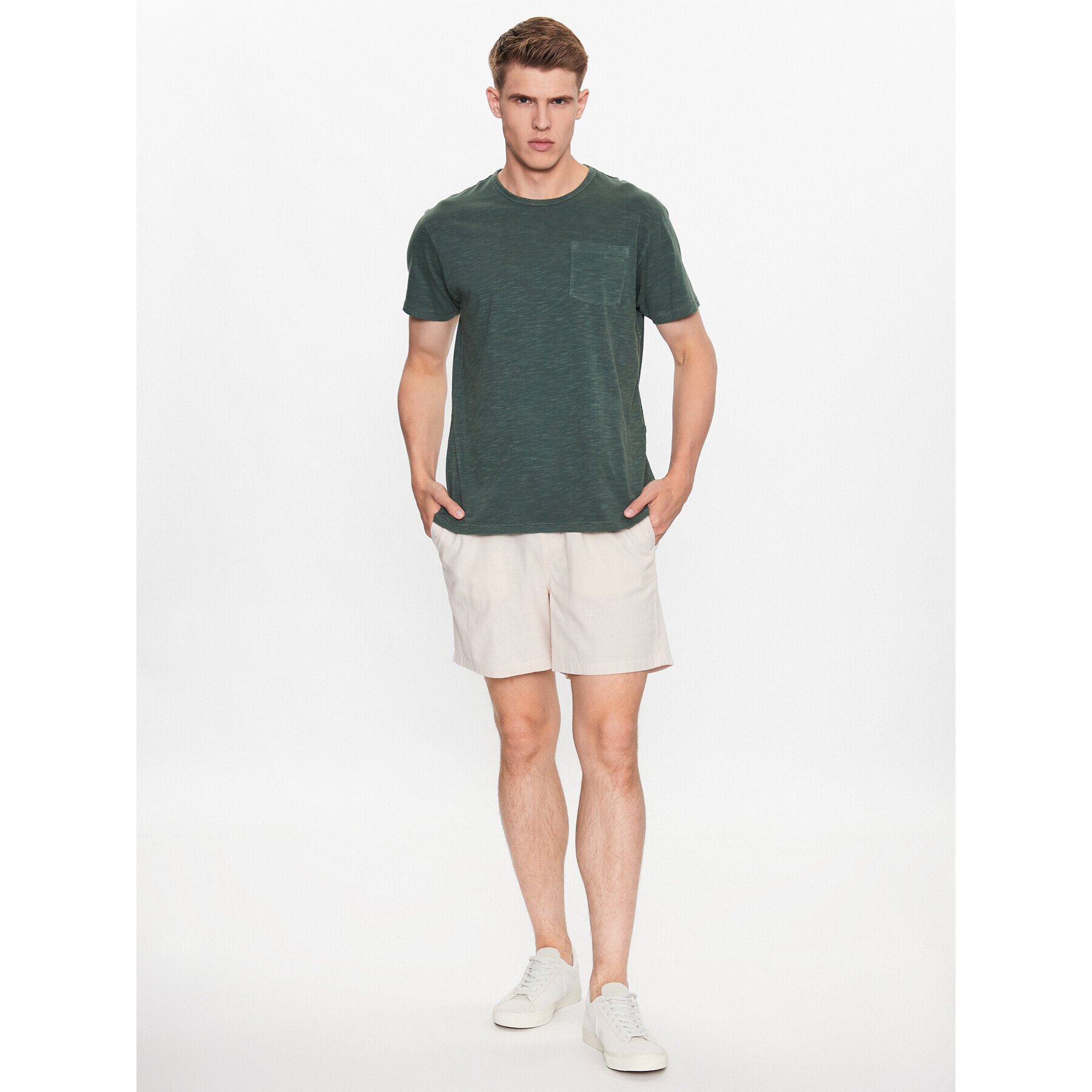 Jack&Jones Bavlnené šortky Jeff 12229799 Béžová Regular Fit - Pepit.sk