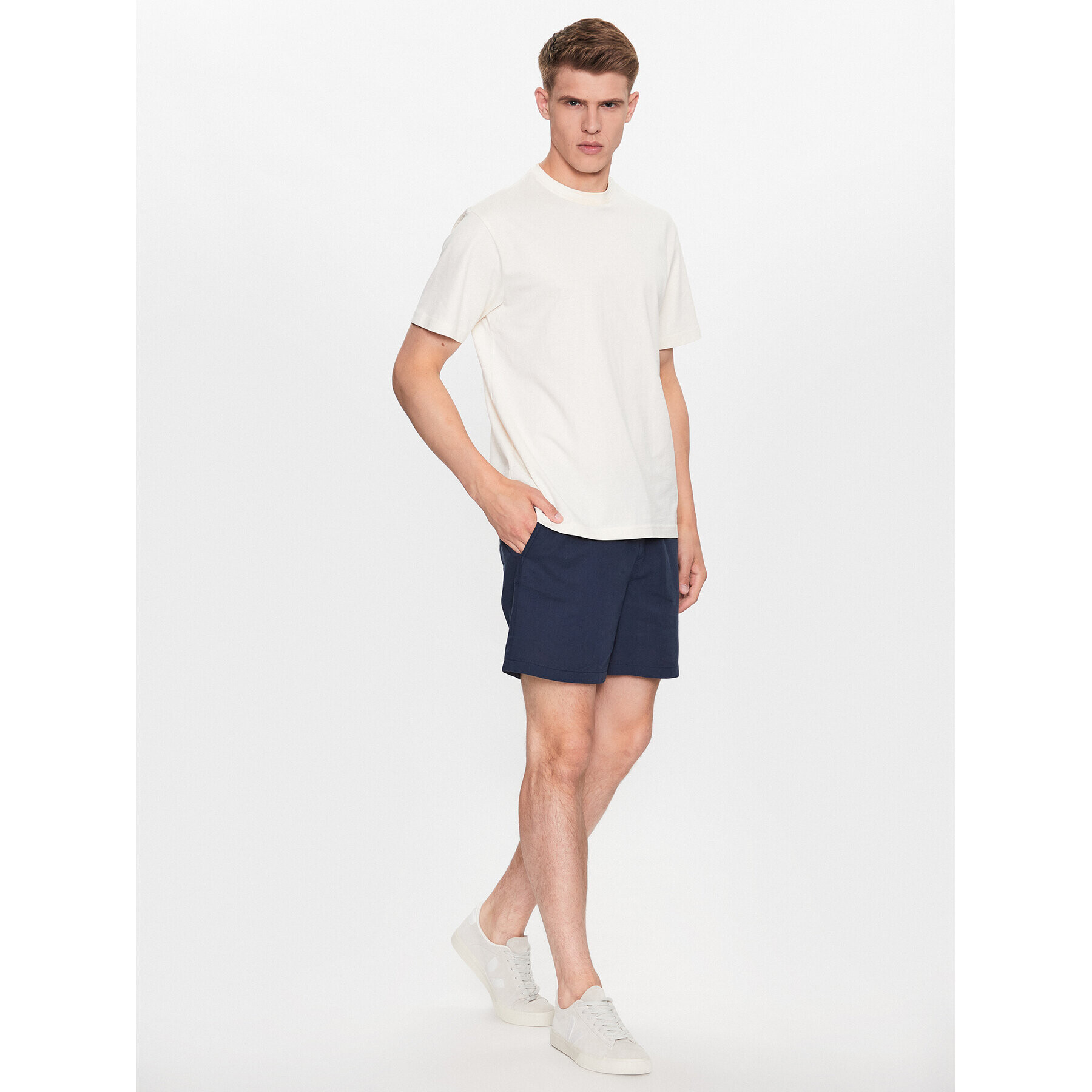 Jack&Jones Bavlnené šortky Jeff 12229799 Tmavomodrá Regular Fit - Pepit.sk