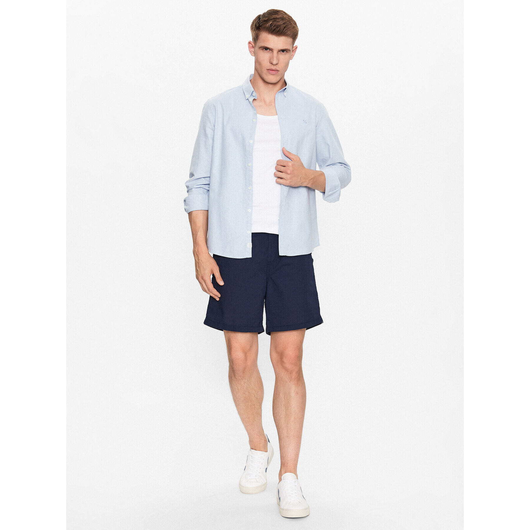 Jack&Jones Bavlnené šortky Jeff 12234697 Tmavomodrá Loose Fit - Pepit.sk