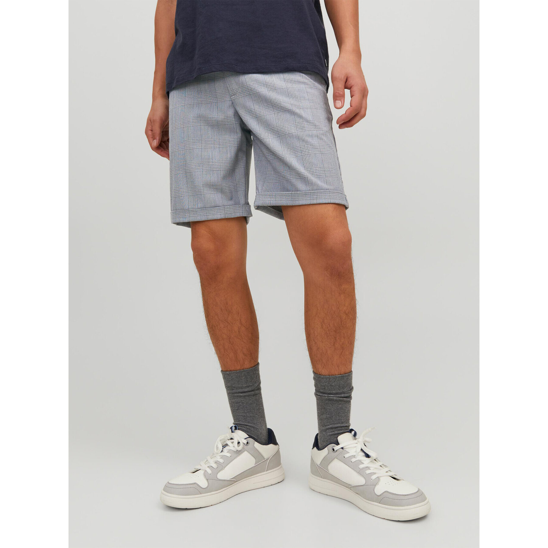 Jack&Jones Bavlnené šortky Connor 12186937 Modrá Regular Fit - Pepit.sk