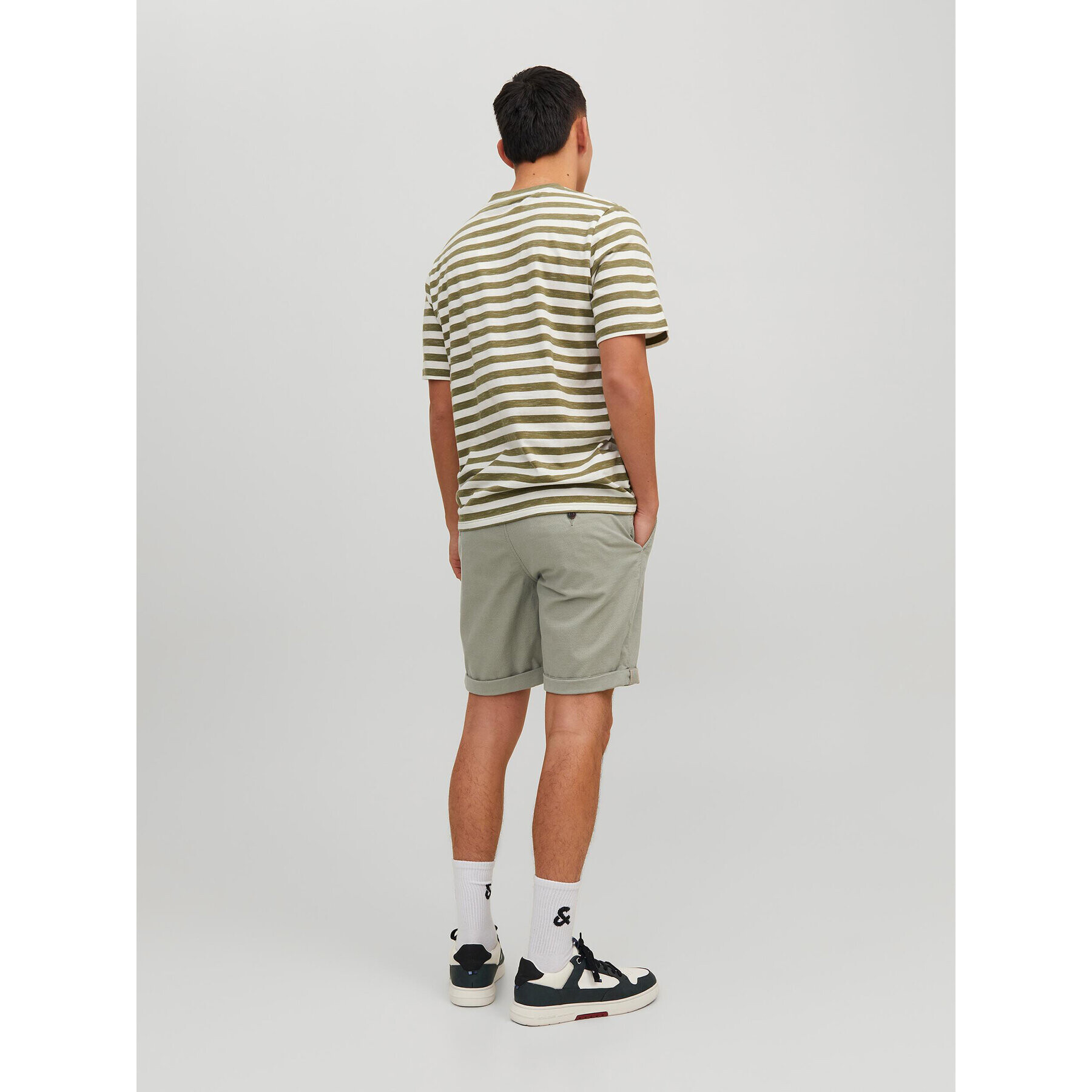 Jack&Jones Bavlnené šortky Fury 12206889 Zelená Regular Fit - Pepit.sk