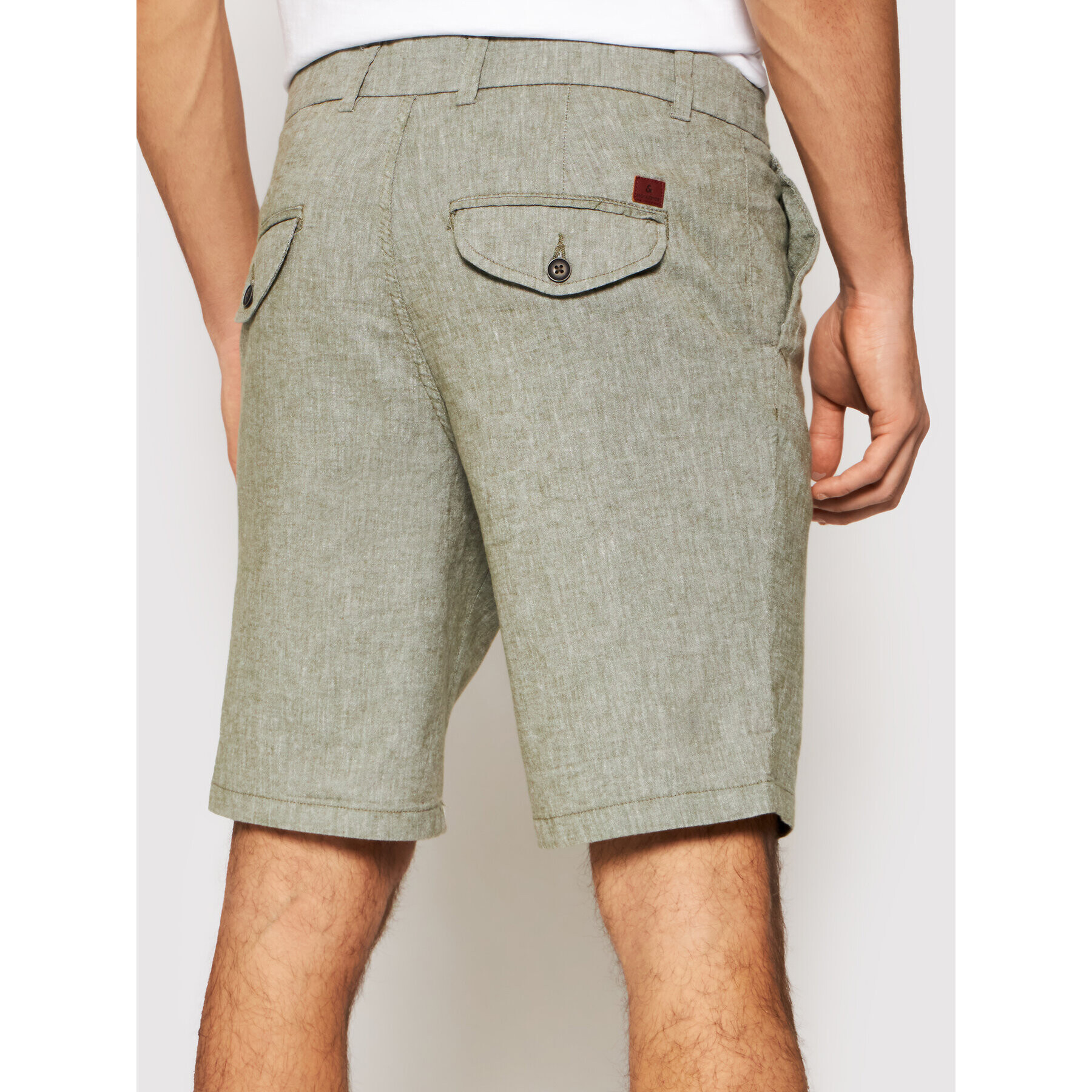 Jack&Jones Bavlnené šortky Milton 12188357 Zelená Regular Fit - Pepit.sk