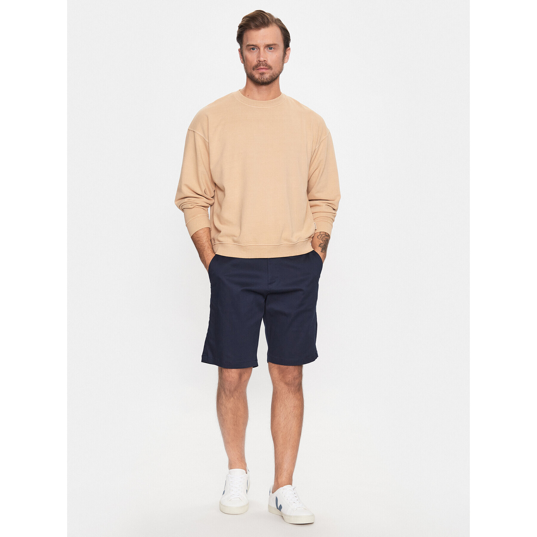 Jack&Jones Bavlnené šortky Pablo 12205367 Tmavomodrá Loose Fit - Pepit.sk