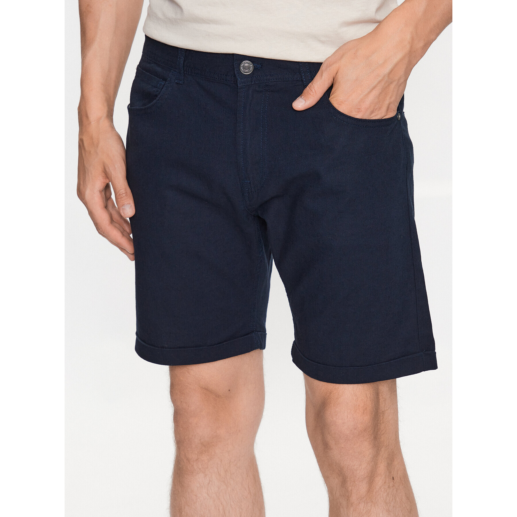 Jack&Jones Bavlnené šortky Rick 12234603 Tmavomodrá Regular Fit - Pepit.sk