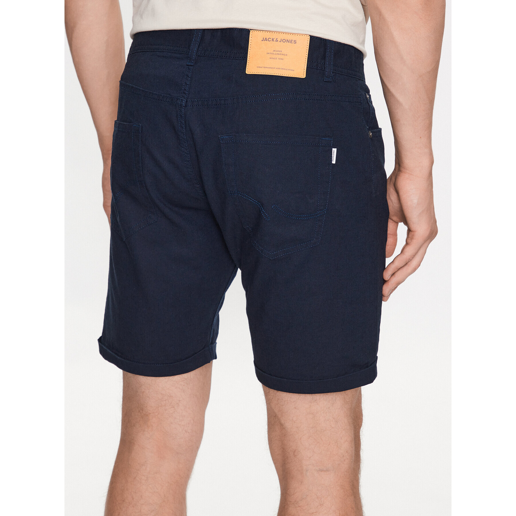 Jack&Jones Bavlnené šortky Rick 12234603 Tmavomodrá Regular Fit - Pepit.sk