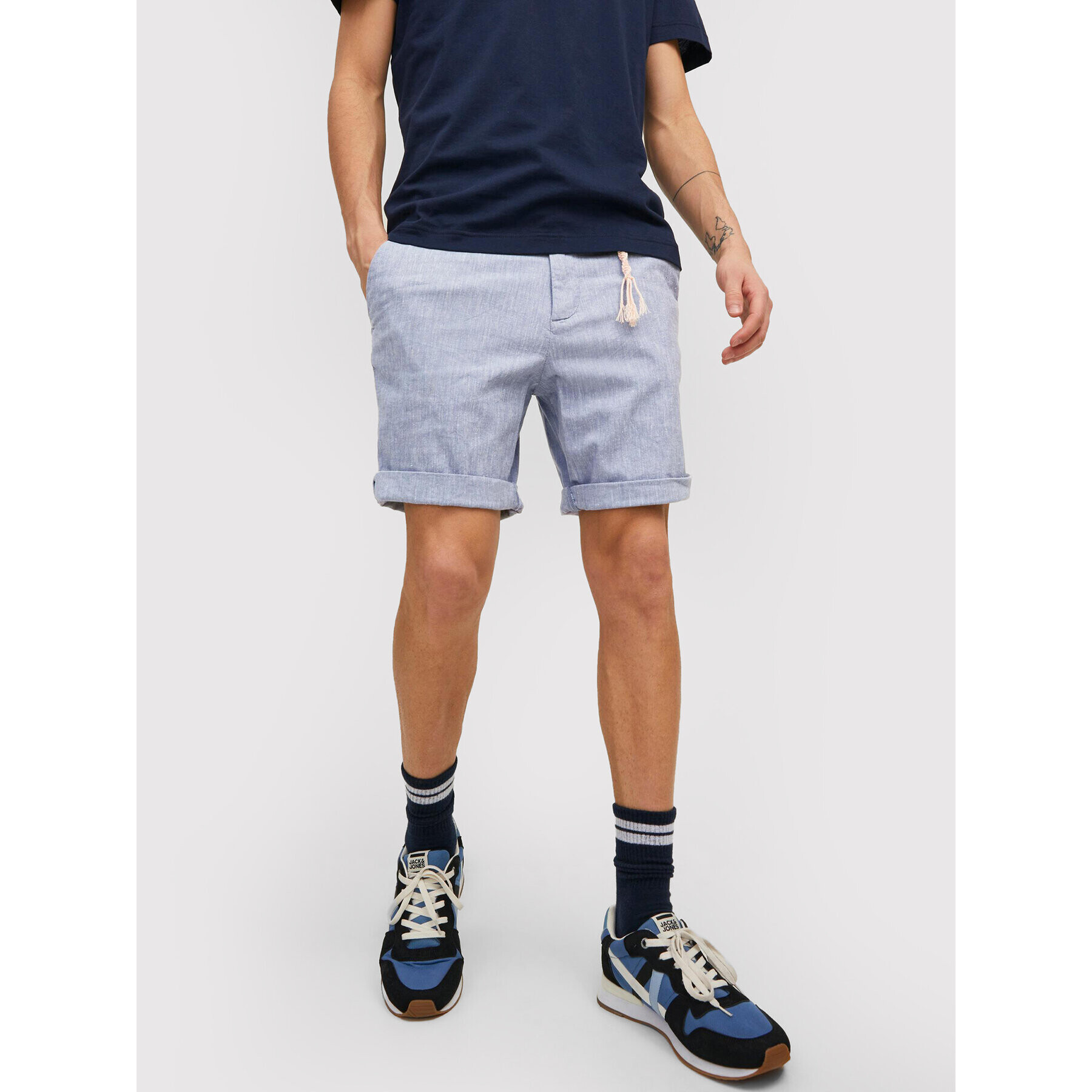 Jack&Jones Bavlnené šortky Sky 12210139 Modrá Regular Fit - Pepit.sk