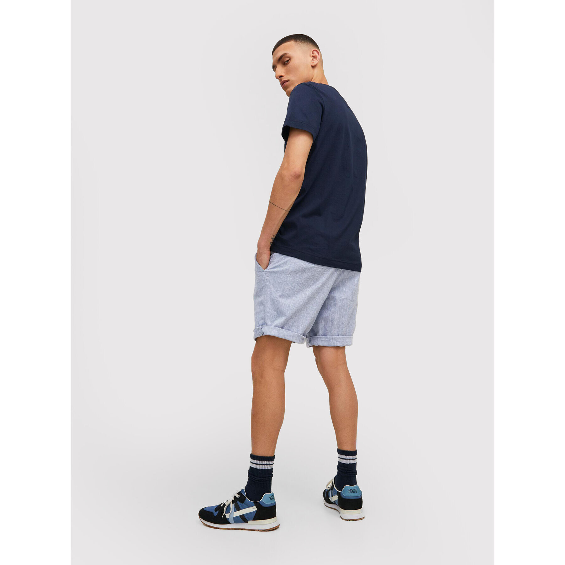 Jack&Jones Bavlnené šortky Sky 12210139 Modrá Regular Fit - Pepit.sk