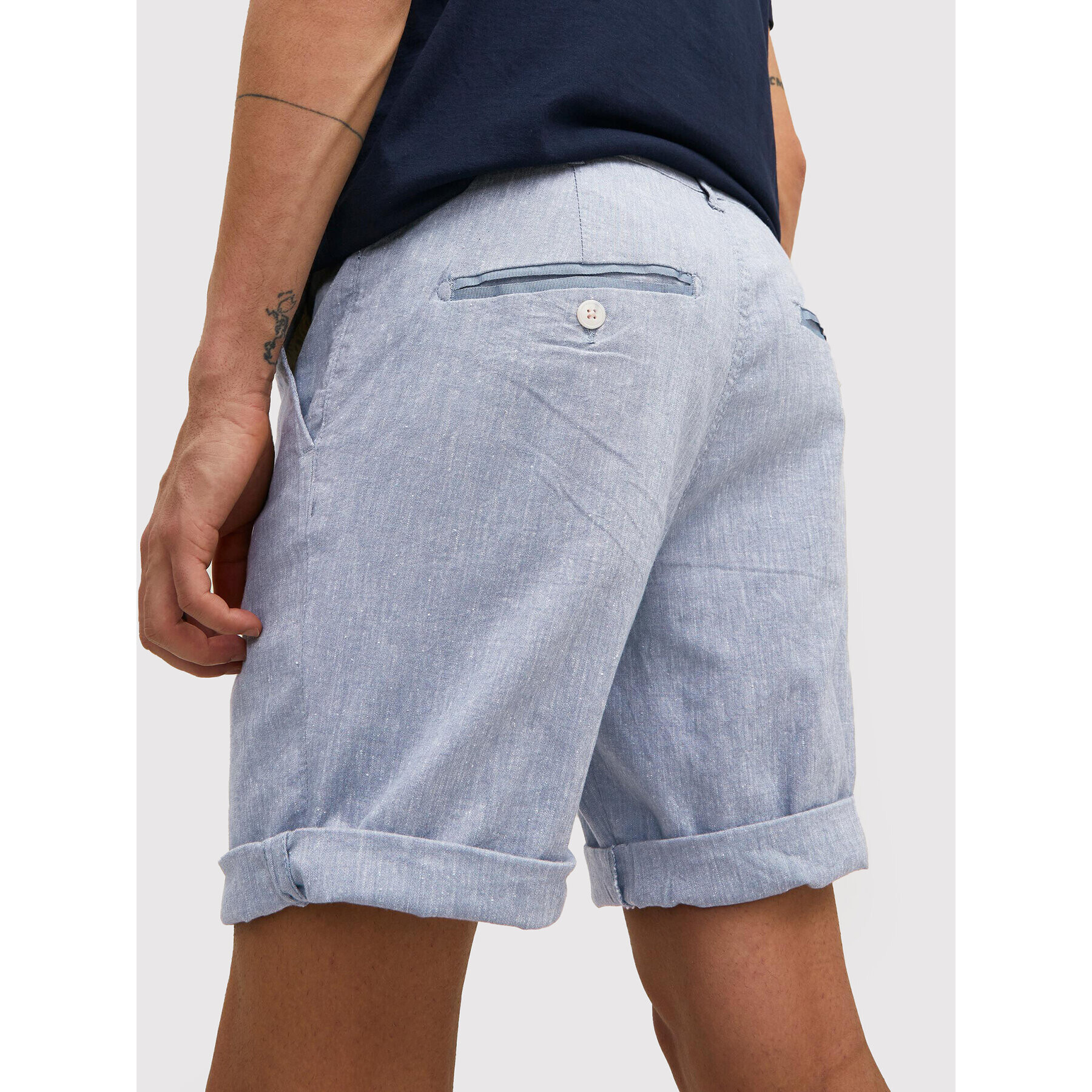 Jack&Jones Bavlnené šortky Sky 12210139 Modrá Regular Fit - Pepit.sk