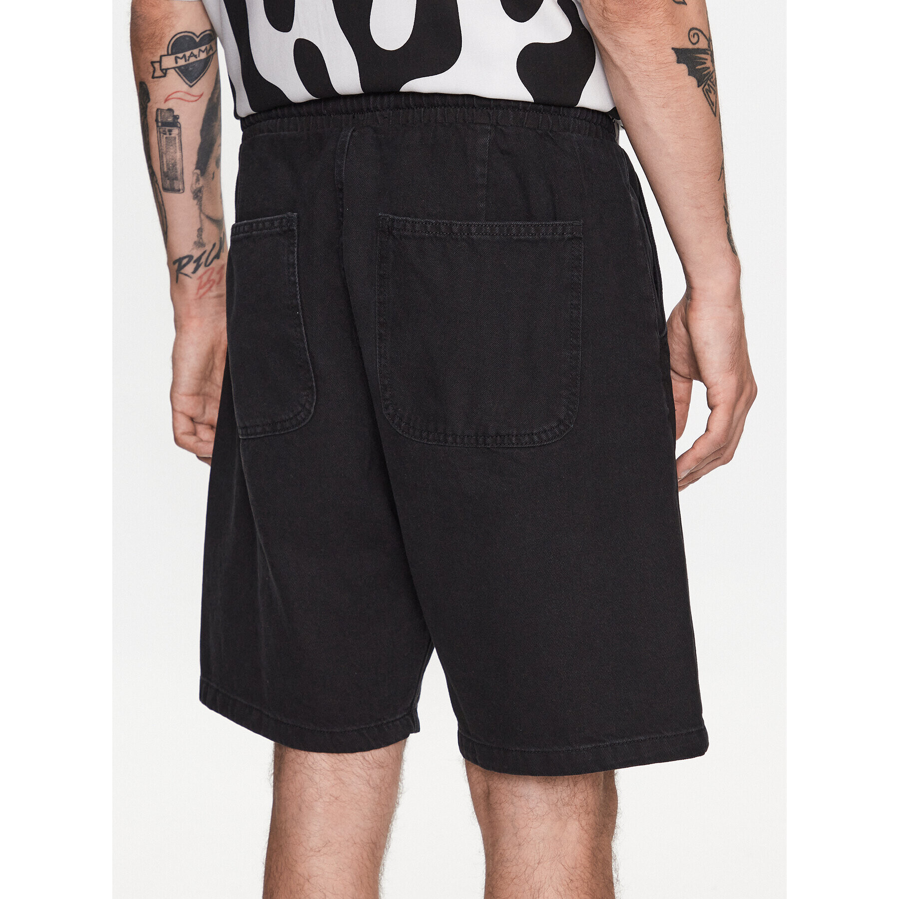 Jack&Jones Bavlnené šortky Tony 12235822 Čierna Baggy Fit - Pepit.sk