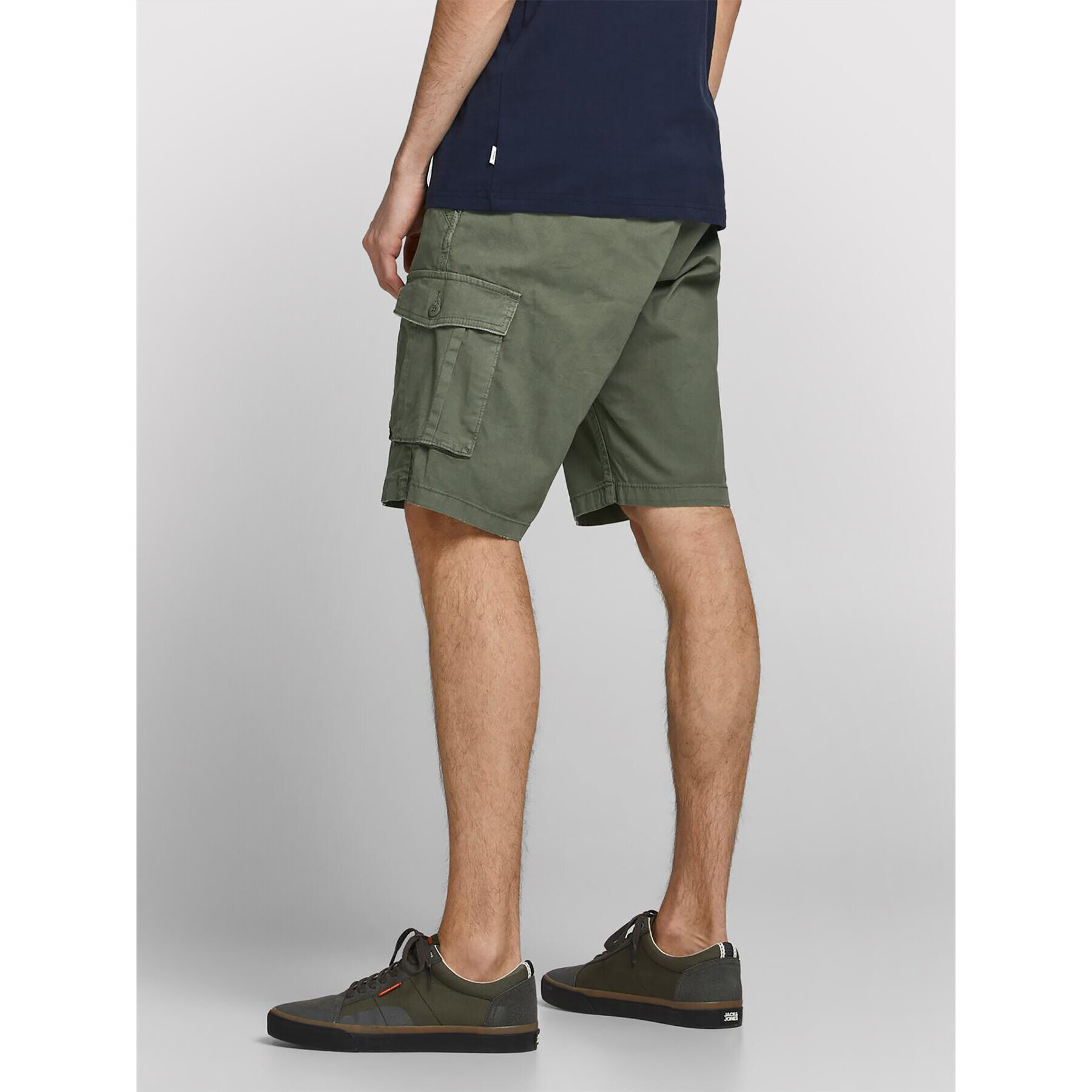 Jack&Jones Bavlnené šortky Zack 12184905 Zelená Regular Fit - Pepit.sk