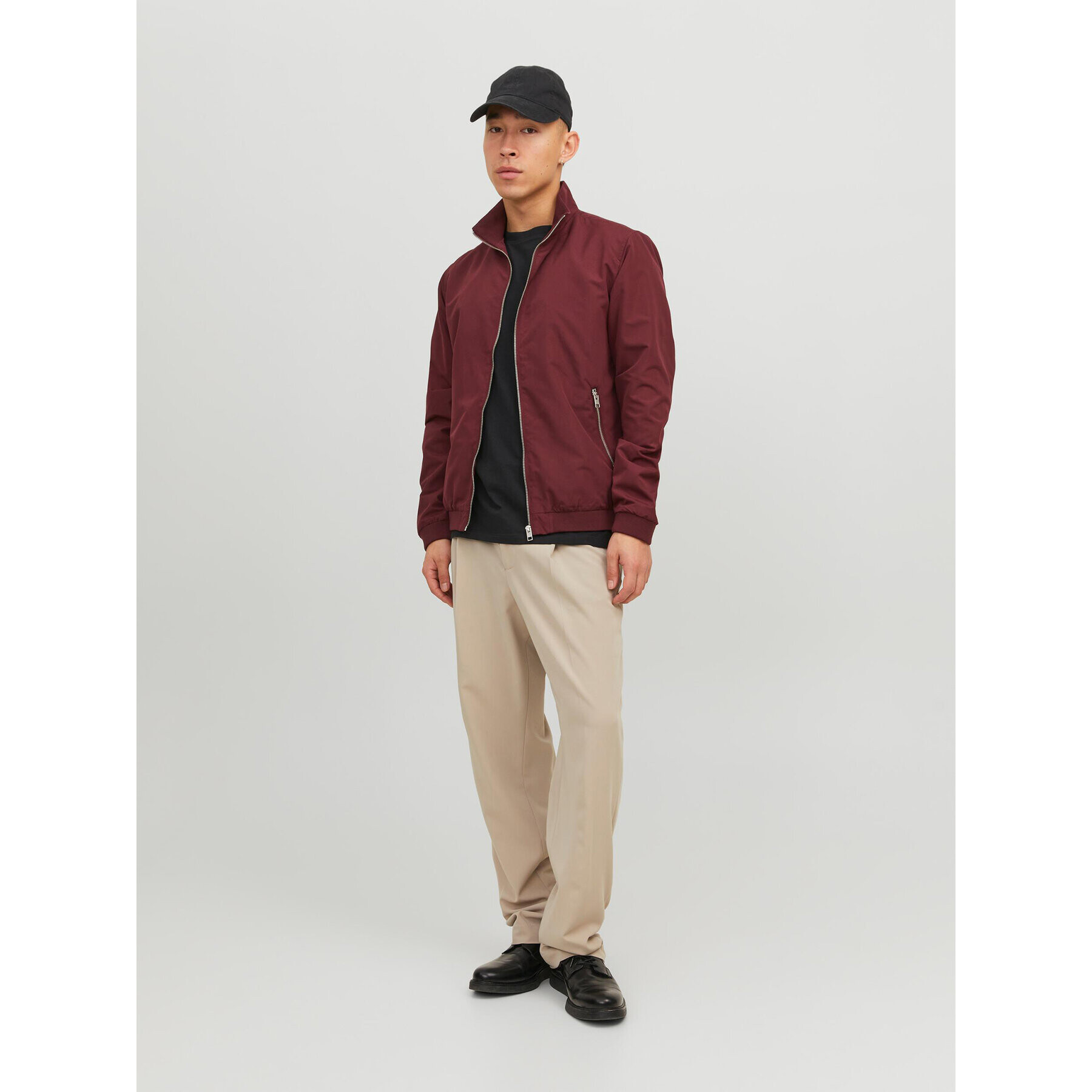 Jack&Jones Bundy bomber 12204277 Bordová Regular Fit - Pepit.sk