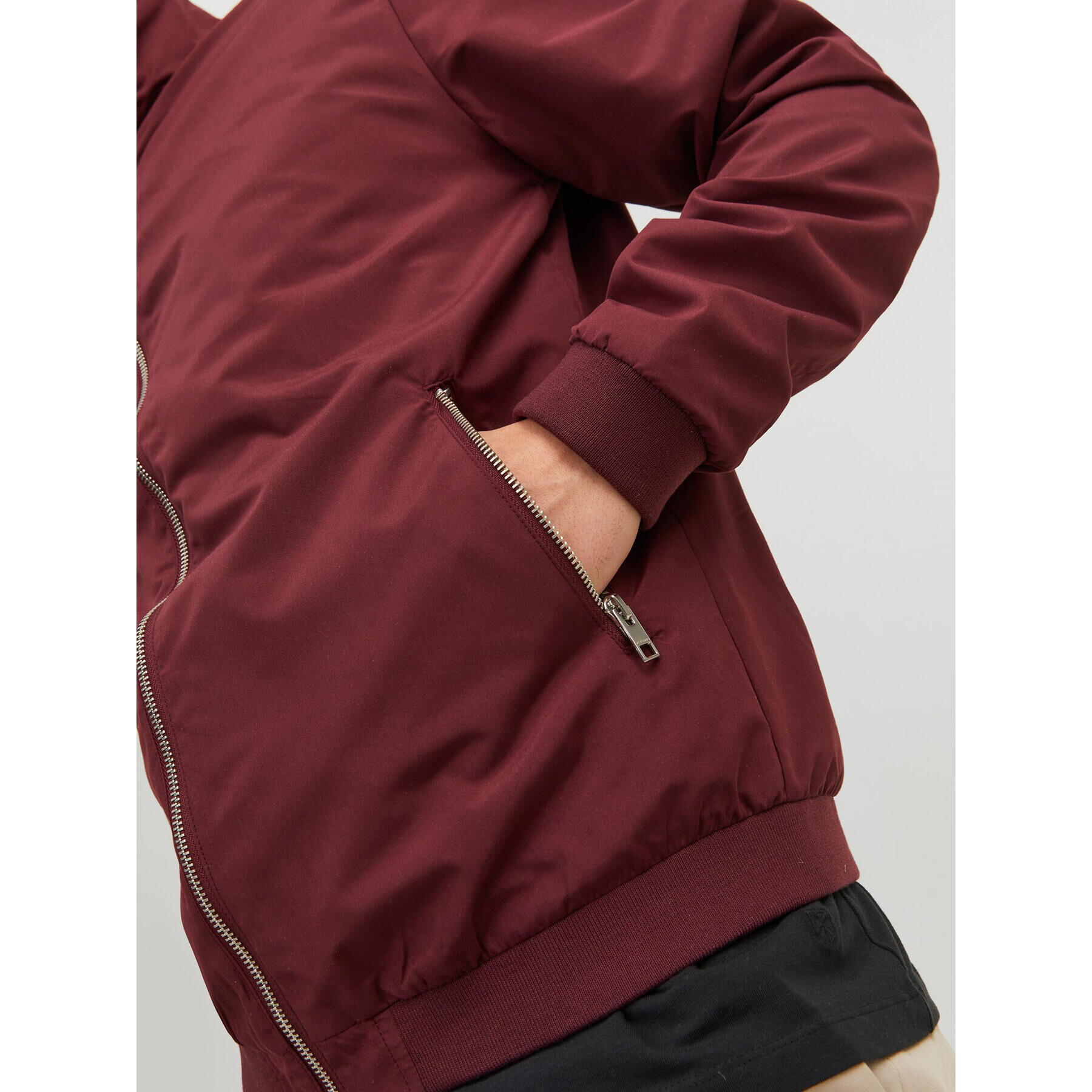 Jack&Jones Bundy bomber 12204277 Bordová Regular Fit - Pepit.sk