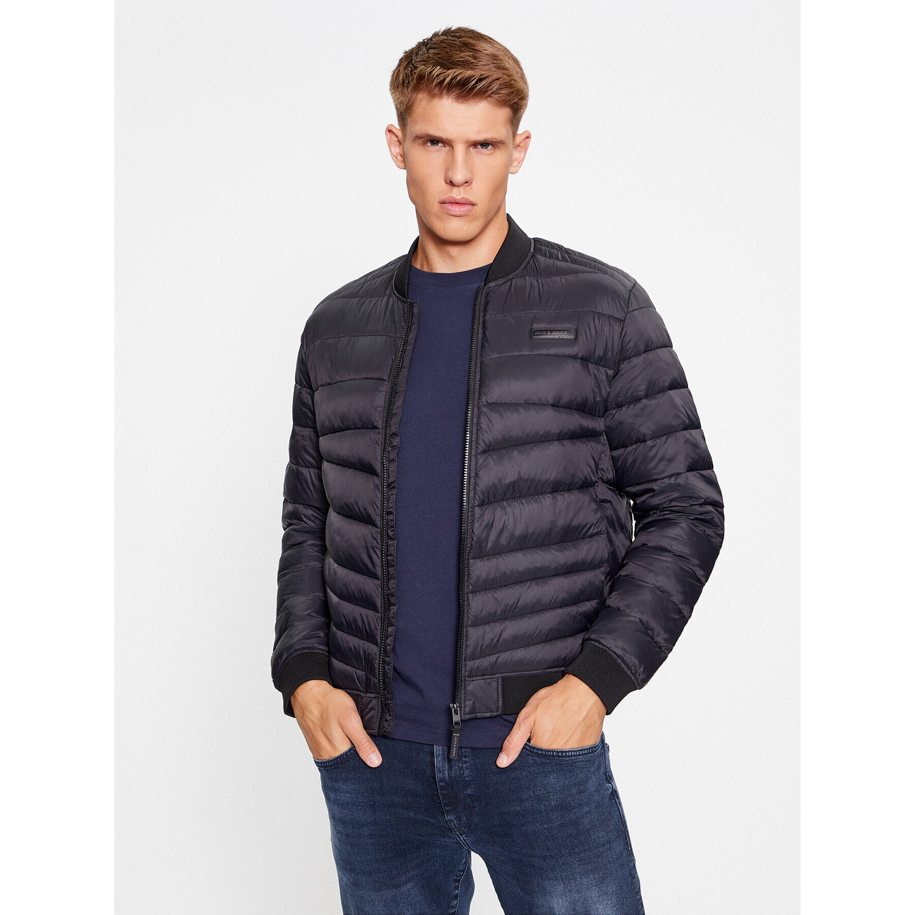 Jack&Jones Bundy bomber 12236154 Čierna Regular Fit - Pepit.sk