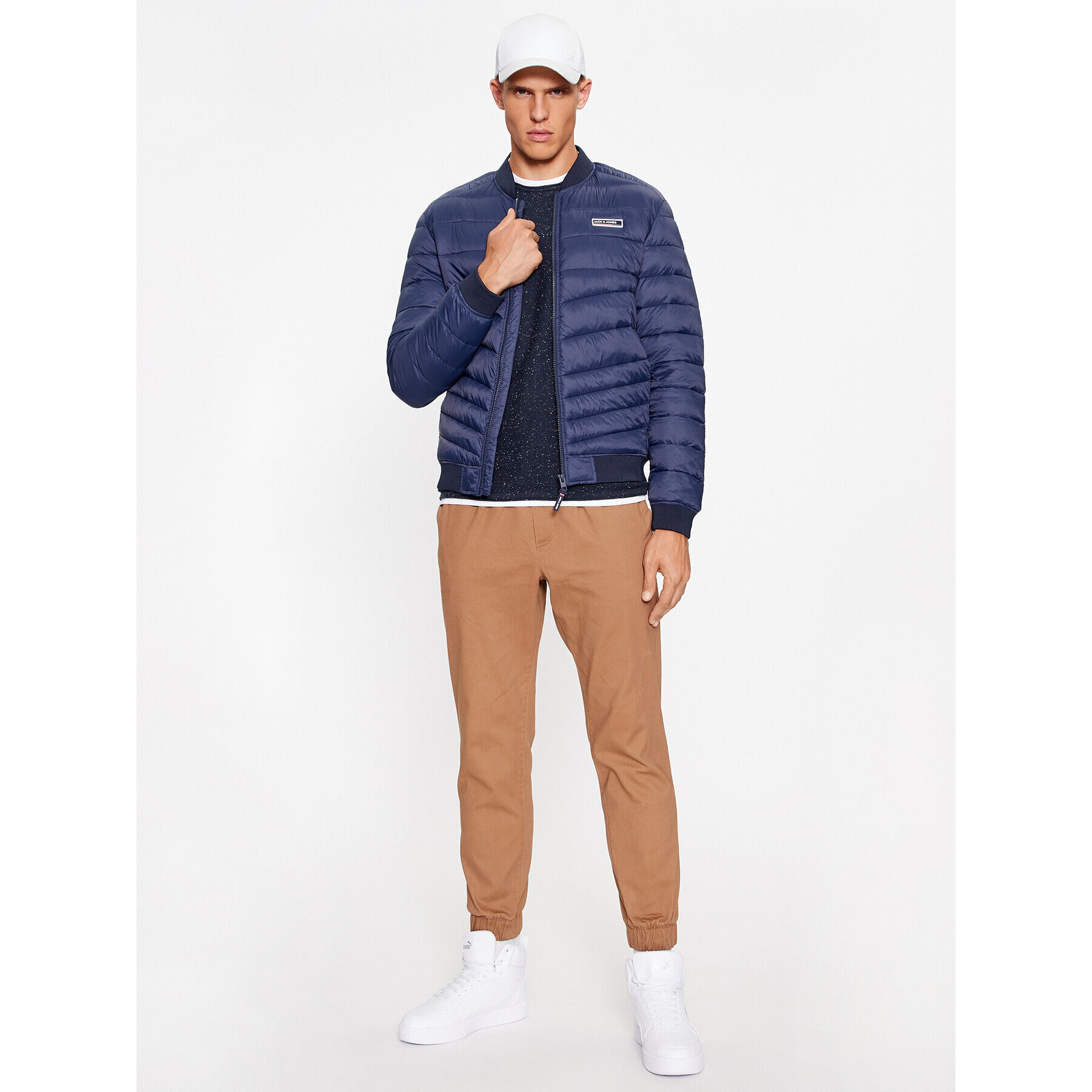 Jack&Jones Bundy bomber 12236154 Tmavomodrá Regular Fit - Pepit.sk