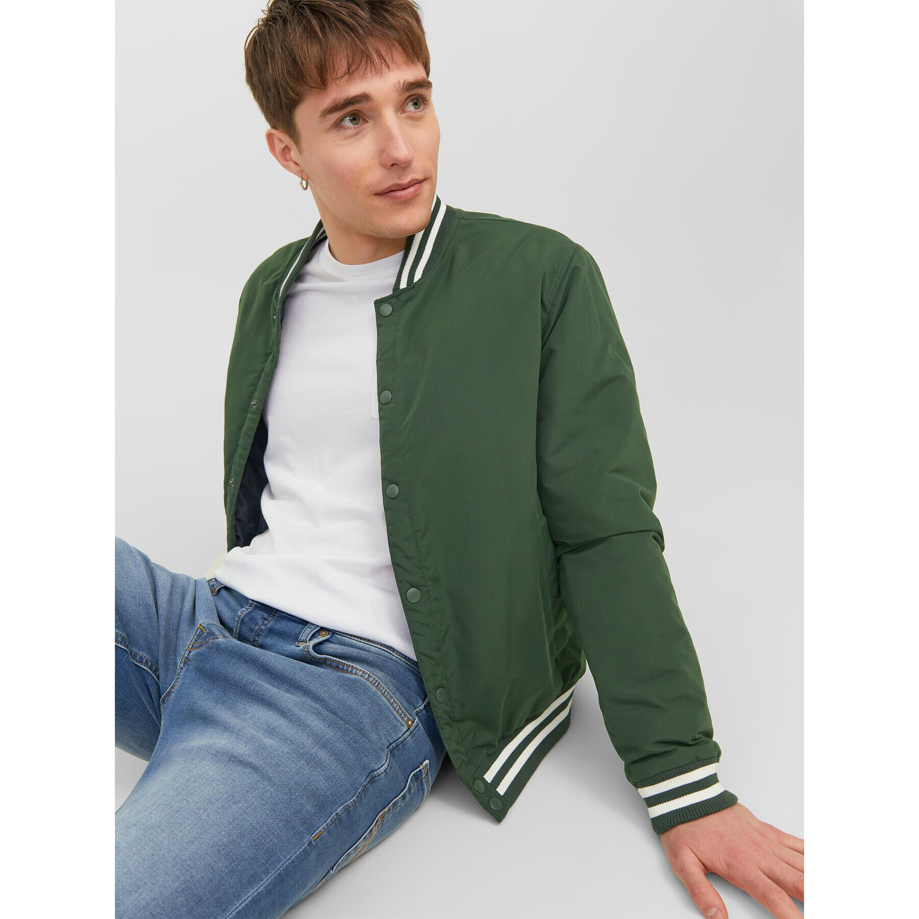 Jack&Jones Bundy bomber 12243232 Zelená Regular Fit - Pepit.sk